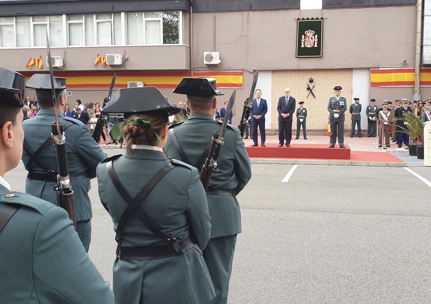 Gasteizko Sansomendi kuartelean gaur egindako ekitaldia. BERRIA