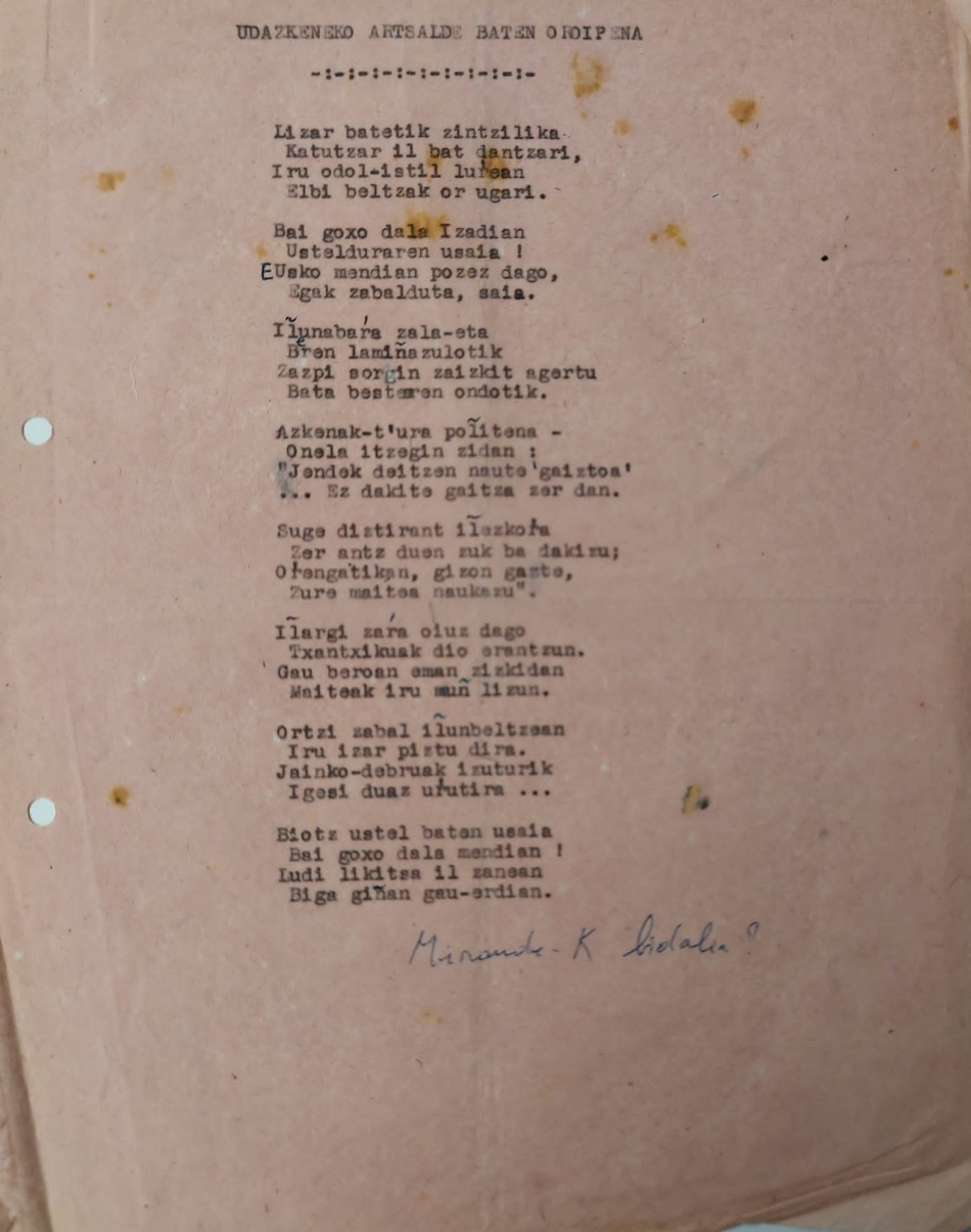 (ID_17478432614135) Udazkeneko artsalde baten oroipena poema (ID_17478432614135) Udazkeneko artsalde baten oroipena poema