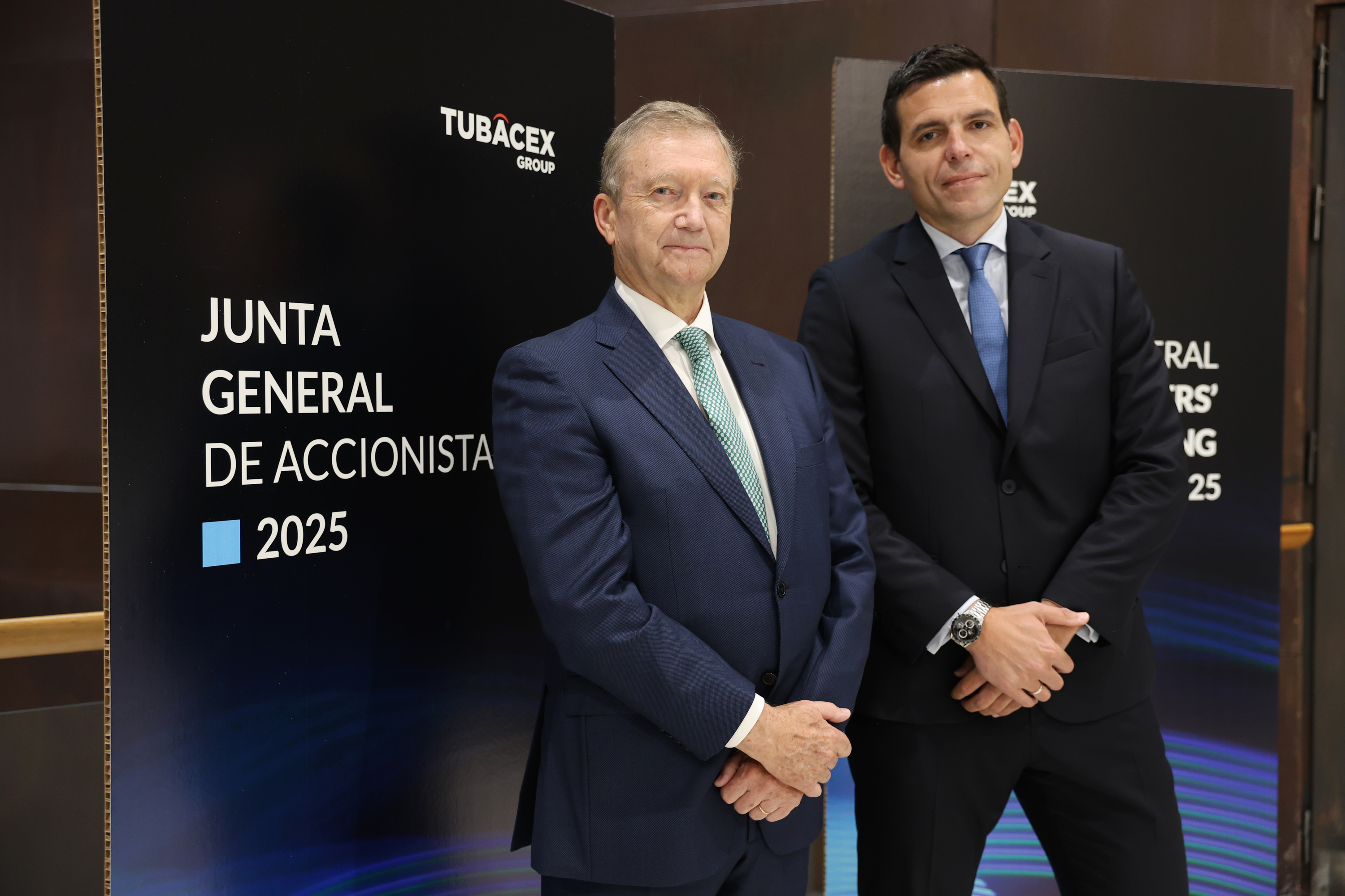 Manuel Moreu eta Josu Imaz, Tubacexeko zuzendaria eta kontseilari delegatua. OSKAR MATXIN EDESA / FOKU