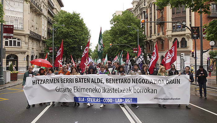 Kristau Eskolako gatazkaren harira egindako manifestazio bat. MONIKA DEL VALLE, FOKU