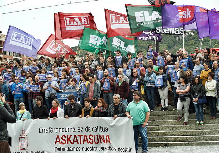 Sindikatuen agerraldia. MARISOL RAMIREZ / FOKU