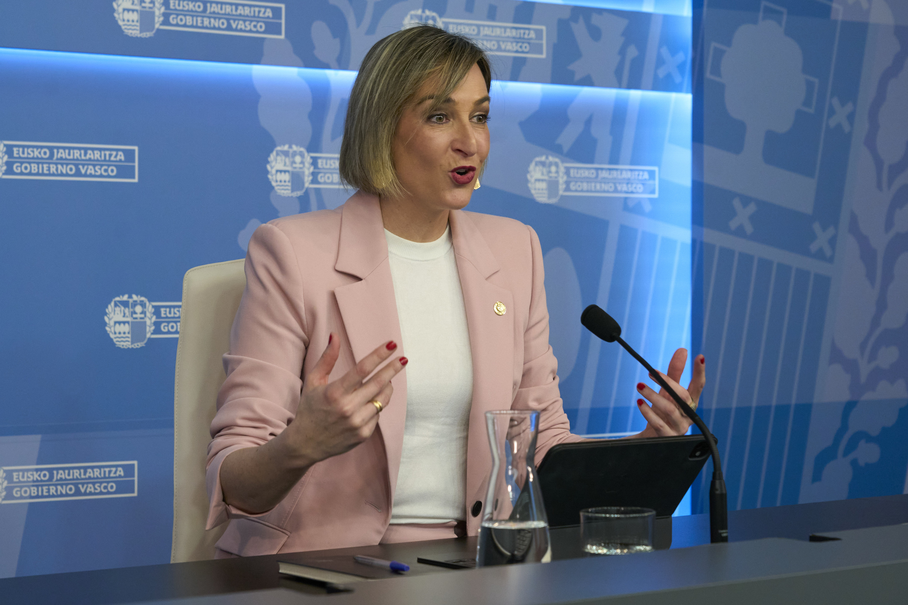 Maria Ubarretxena, Eusko Jaurlaritzako eledun eta autogobernu sailburua. L. RICO / EFE