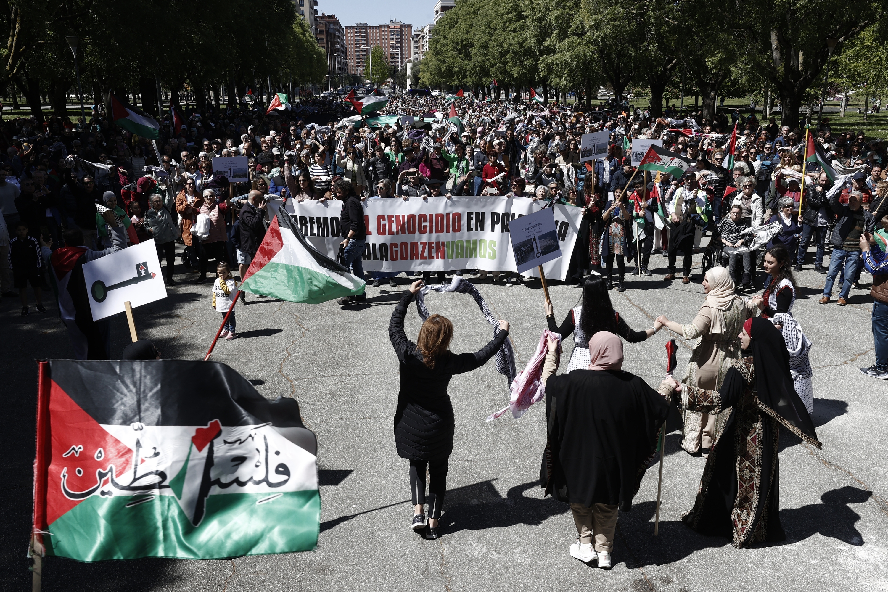 Yala Nafarroak iaz antolatutako manifestazio bat, Iruñean. JESUS DIGES / EFE