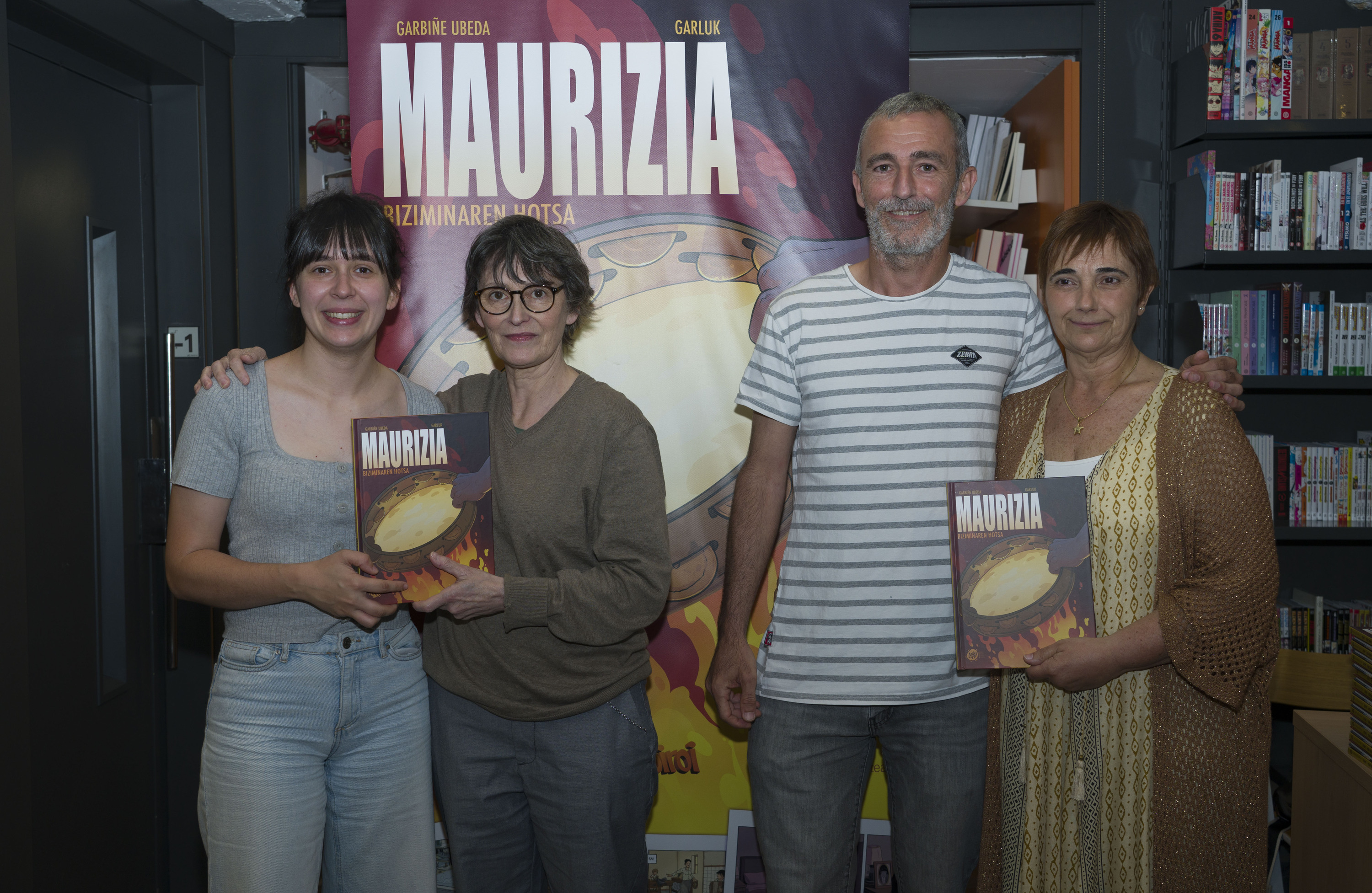 Elizagoien, Ubeda, Garluk eta Munduate, gaurko aurkezpenean. JON URBE / FOKU