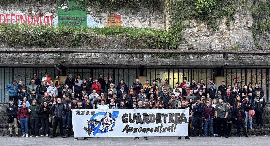 Guardetxearen aldeko elkarretaratze bat, duela bi aste. AZGA