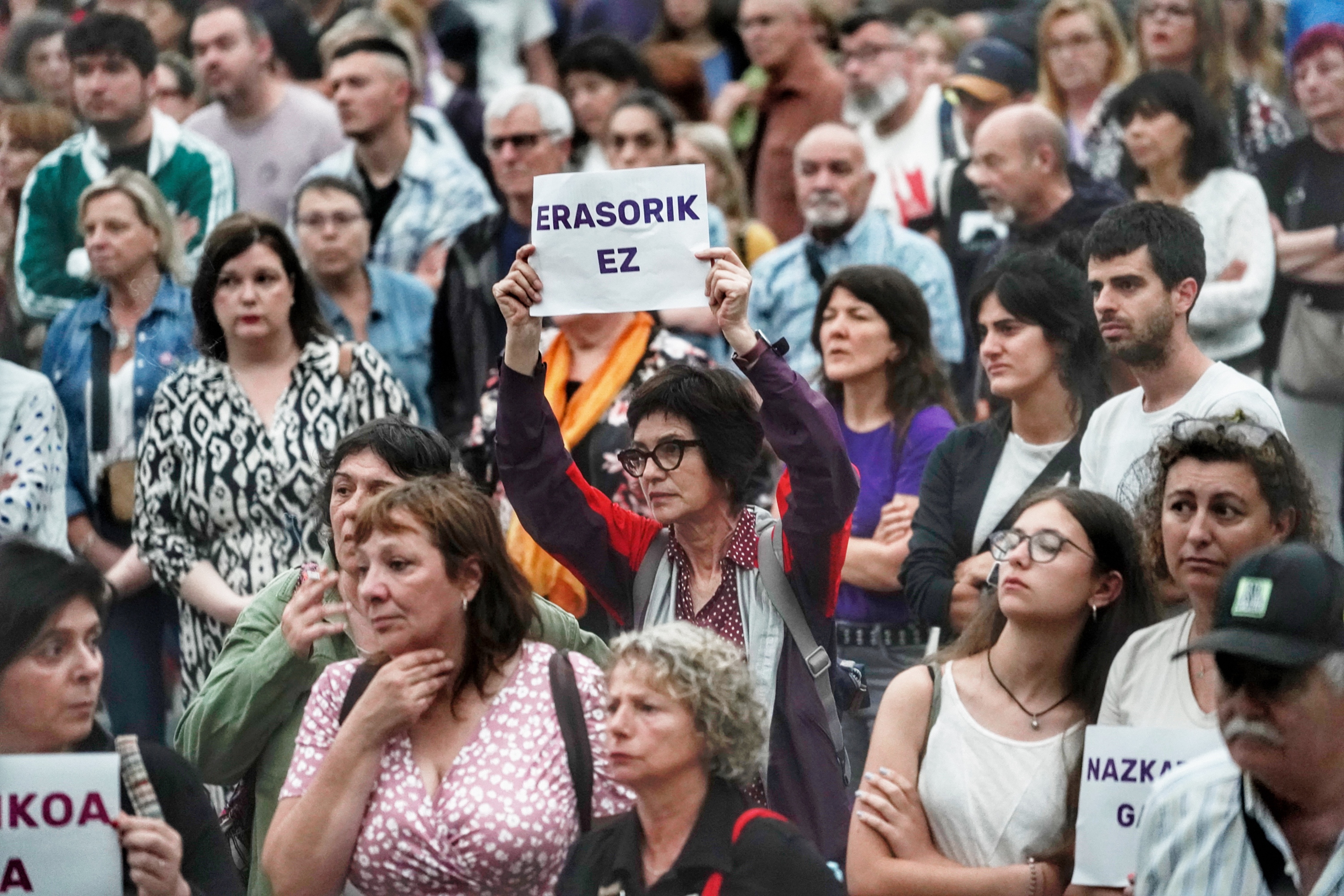 Mugimendu Feministak deitutako elkarretaratzea, gaur, Bilbon. MARISOL RAMIREZ / FOKU