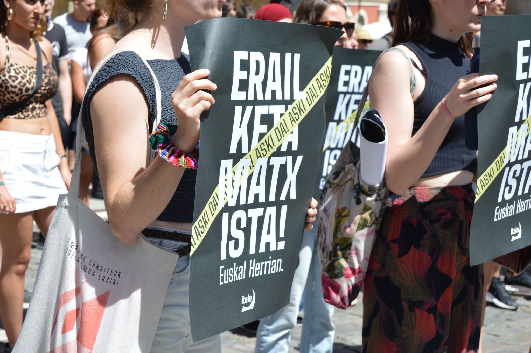 Hilketa matxista baten harira Itaiak deitutako mobilizazioetako bat, artxiboko irudi batean. ITAIA