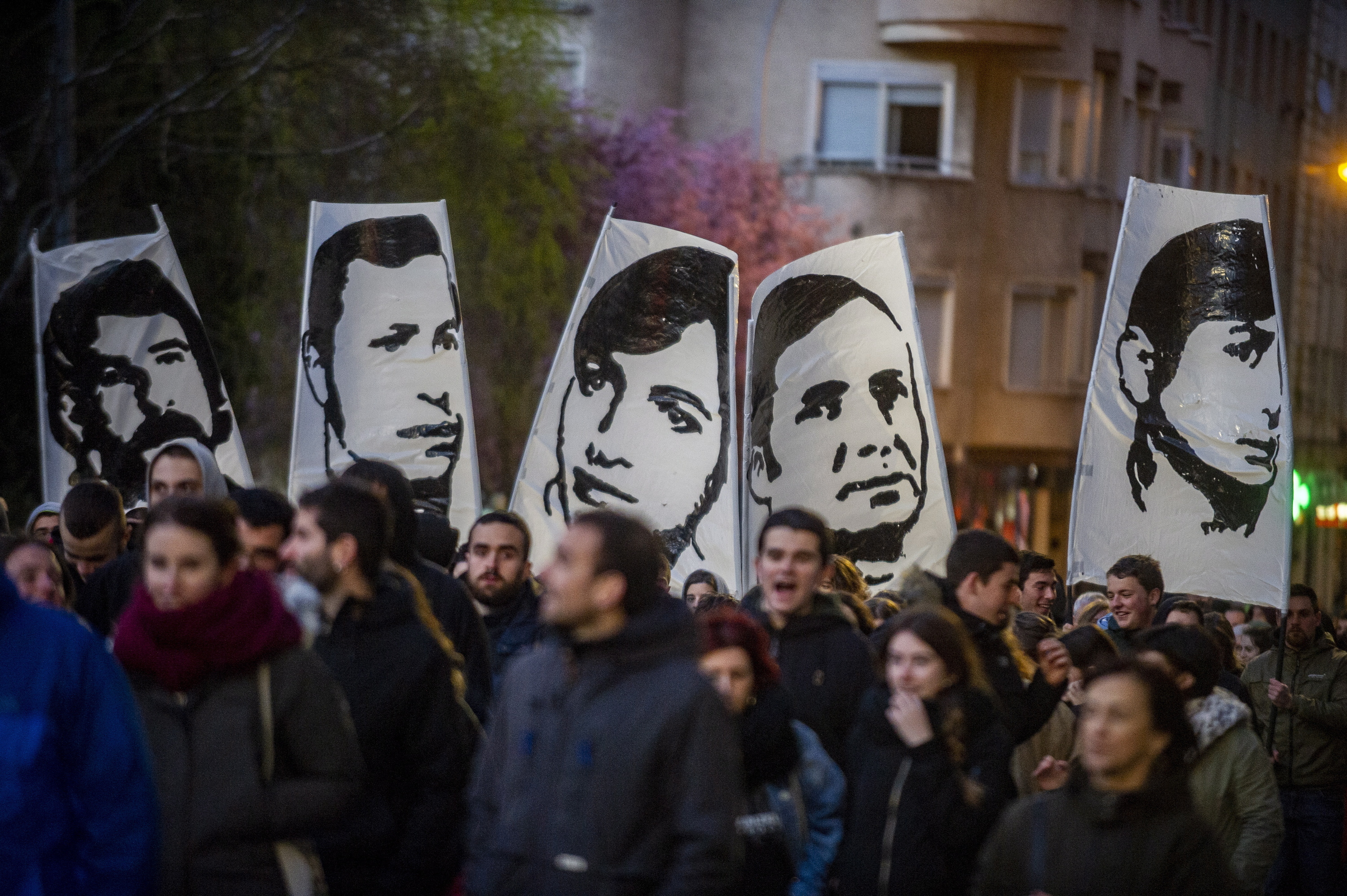Gasteizen urtero gogoratzen da 1976ko martxoaren 3ko sarraskia. Irudian, 2020ko manifestazio jendetsua. JAIZKI FONTANEDA / FOKU