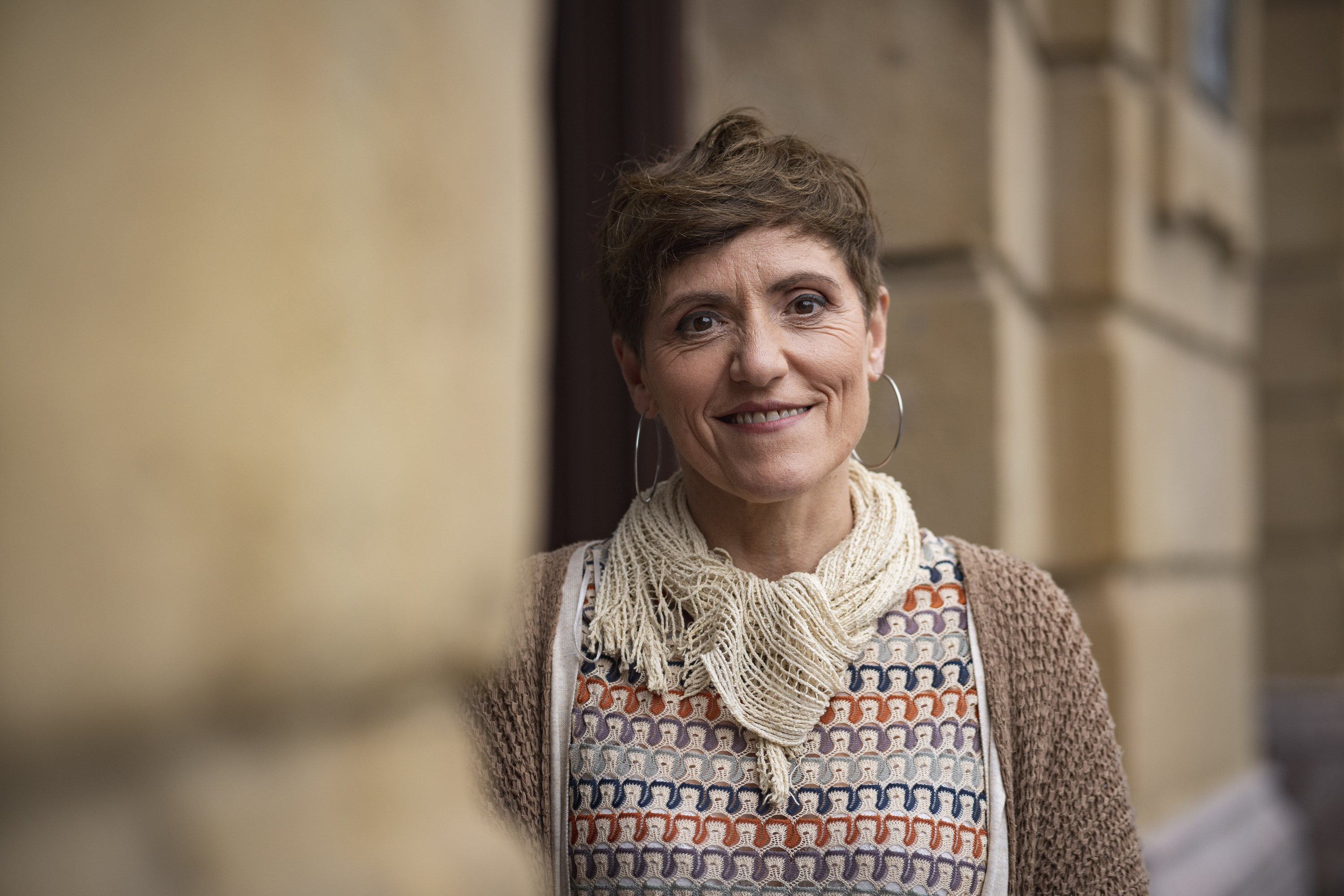 Elorrioko Arrapaladan antzerki taldeko Maite Garcia, martitzenean, Bilbon. ARITZ LOIOLA / FOKU