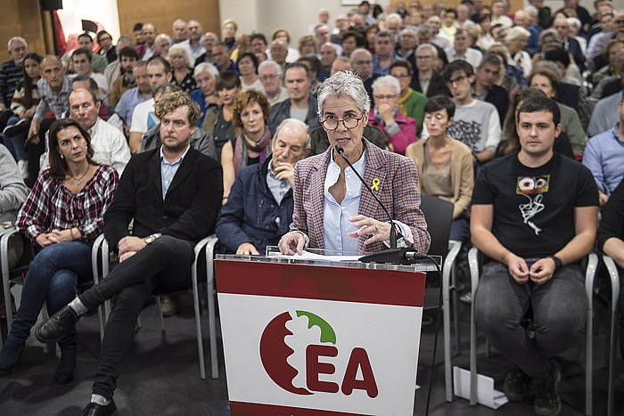 EAko sektore kritikoaren agerraldia, gaur zortzi. Hizketan, Ester Larrañaga. JAGOBA MANTEROLA / FOKU