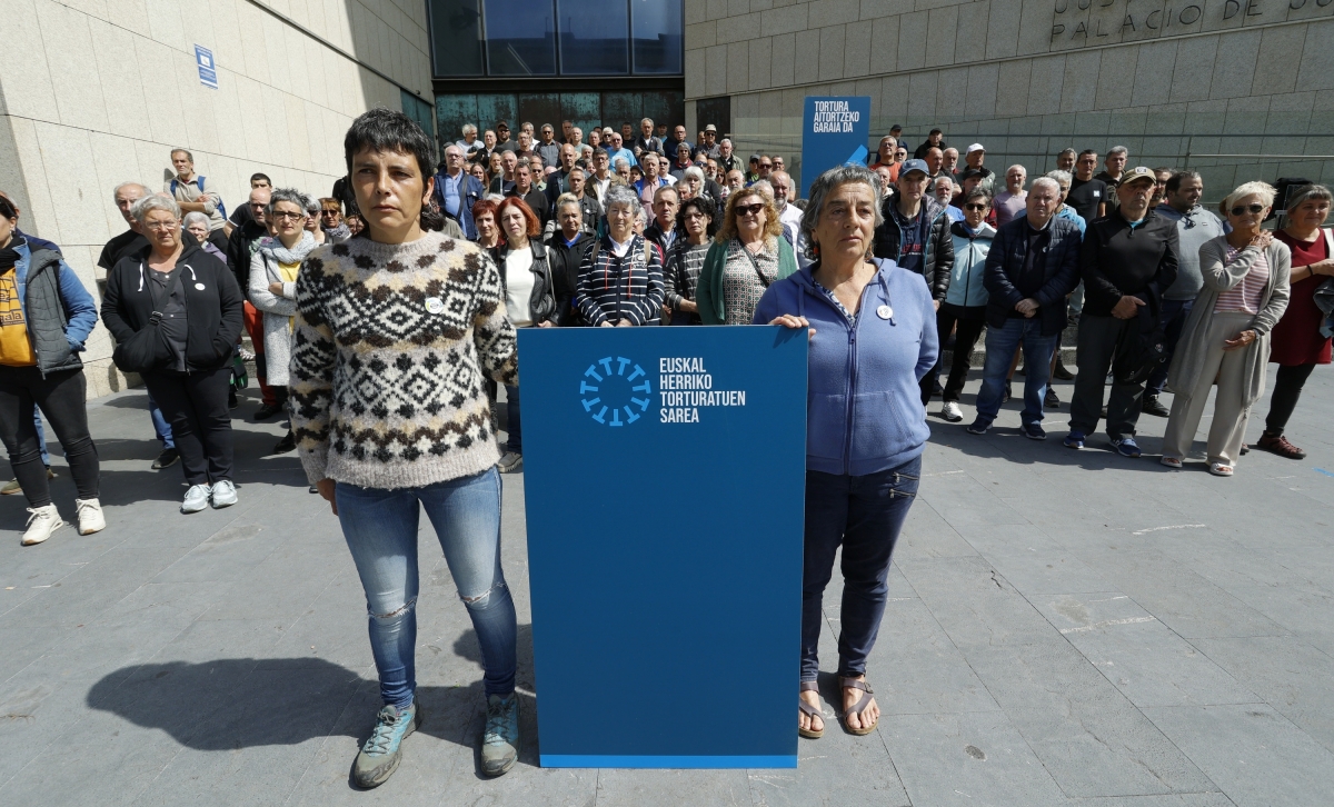 Comparecencia de la Red de Torturados, en mayo, con motivo de la sentencia de Iratxe Sorzabal. FOKU