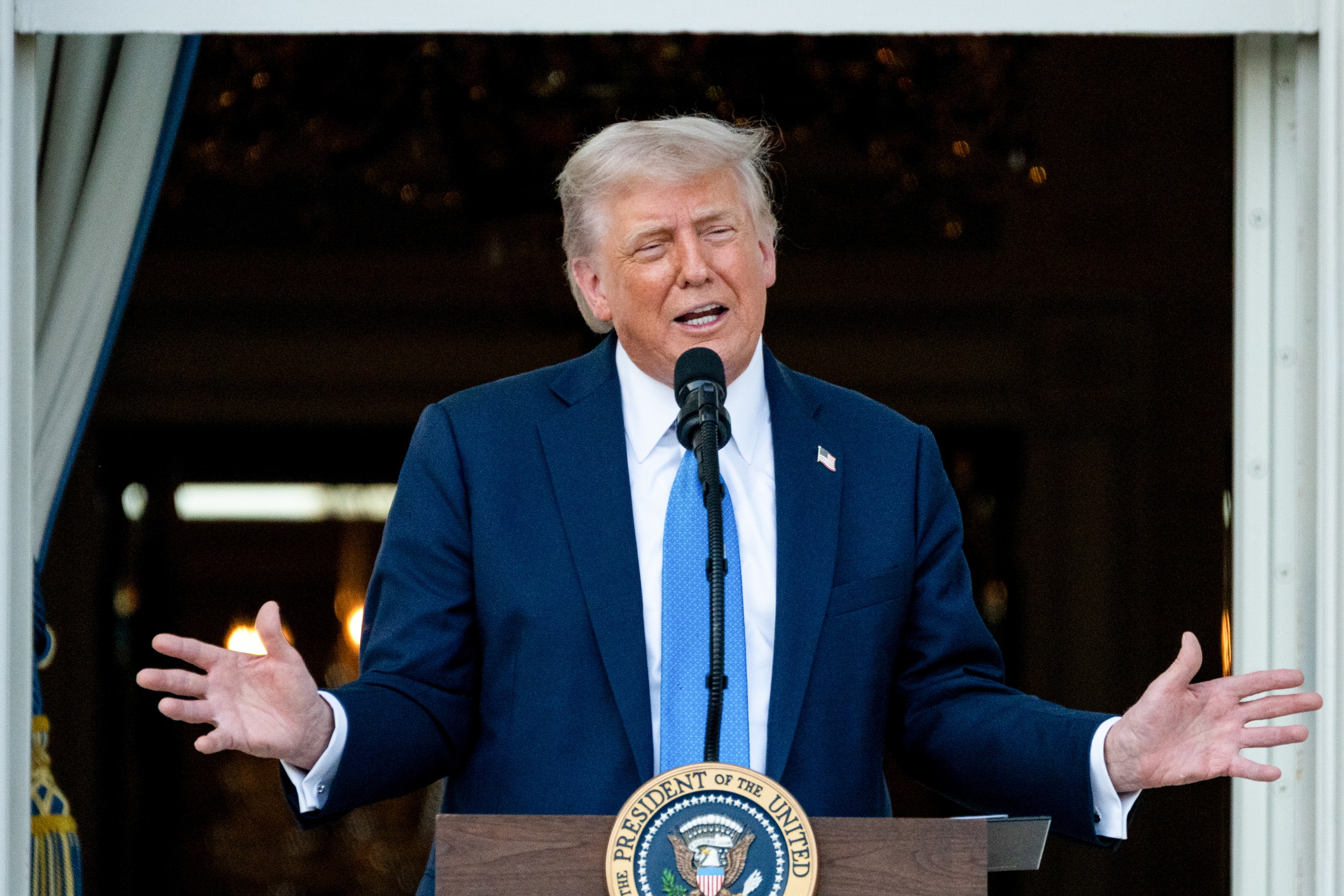Donald Trump AEBetako presidentea aste honetan, Washingtonen. ERIC LEE / EFE