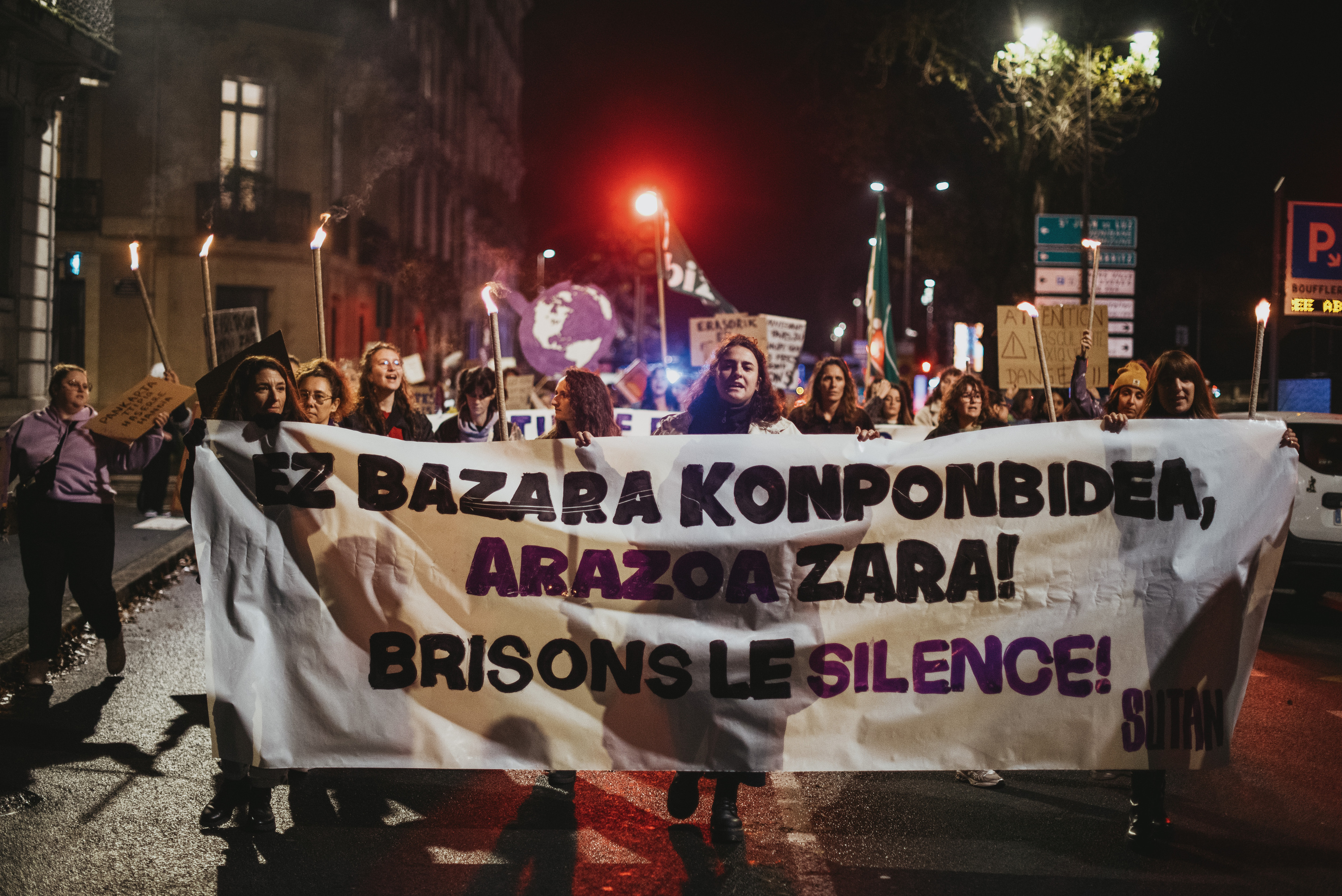 Indarkeria Matxistaren Kontrako Eguneko mobilizazioa, iaz, Baionan. GUILLAUME FAUVEAU