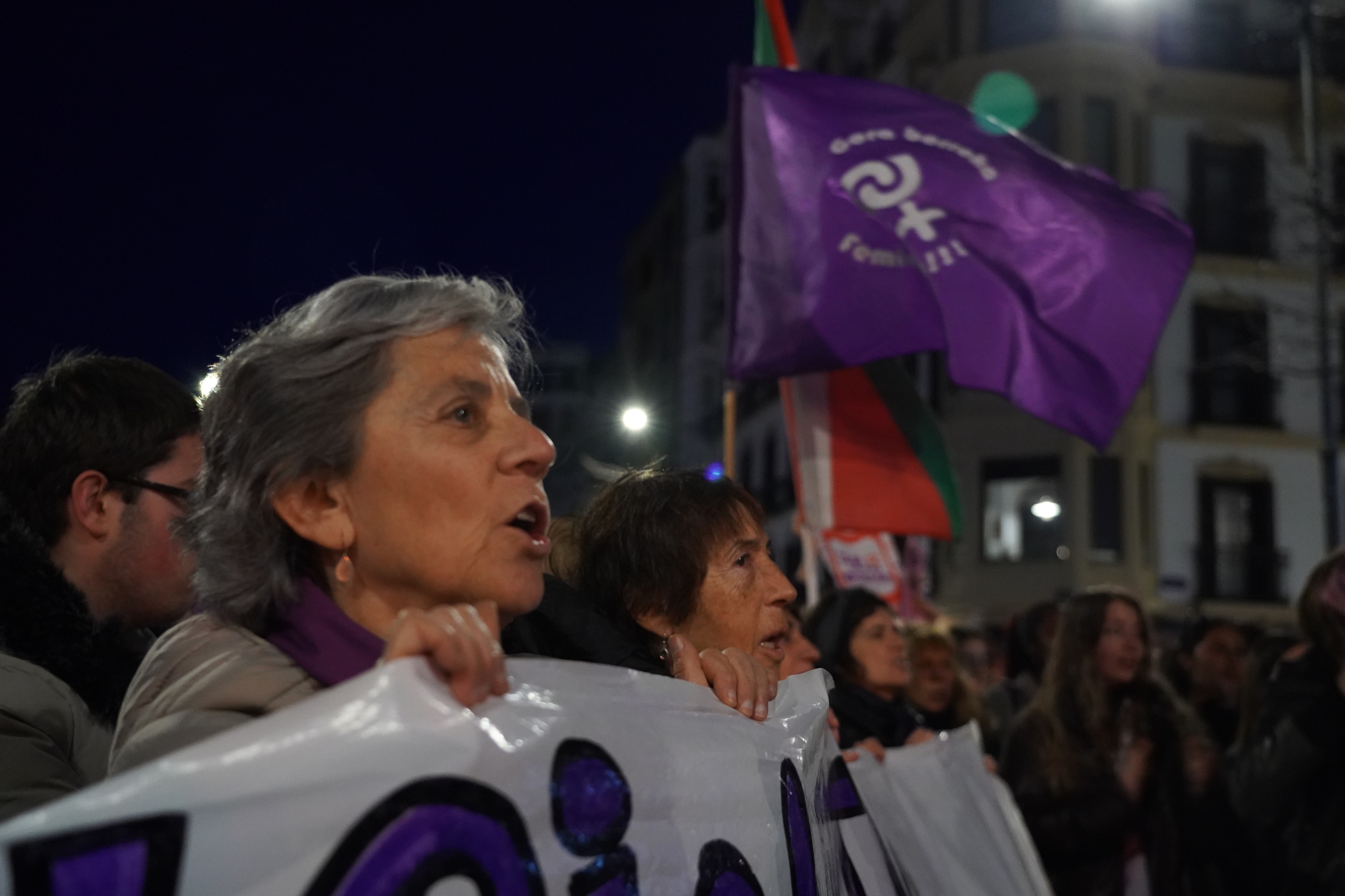 Martxoak 8ko manifestazio bat artxiboko, irudi batean. JON URBE / FOKU