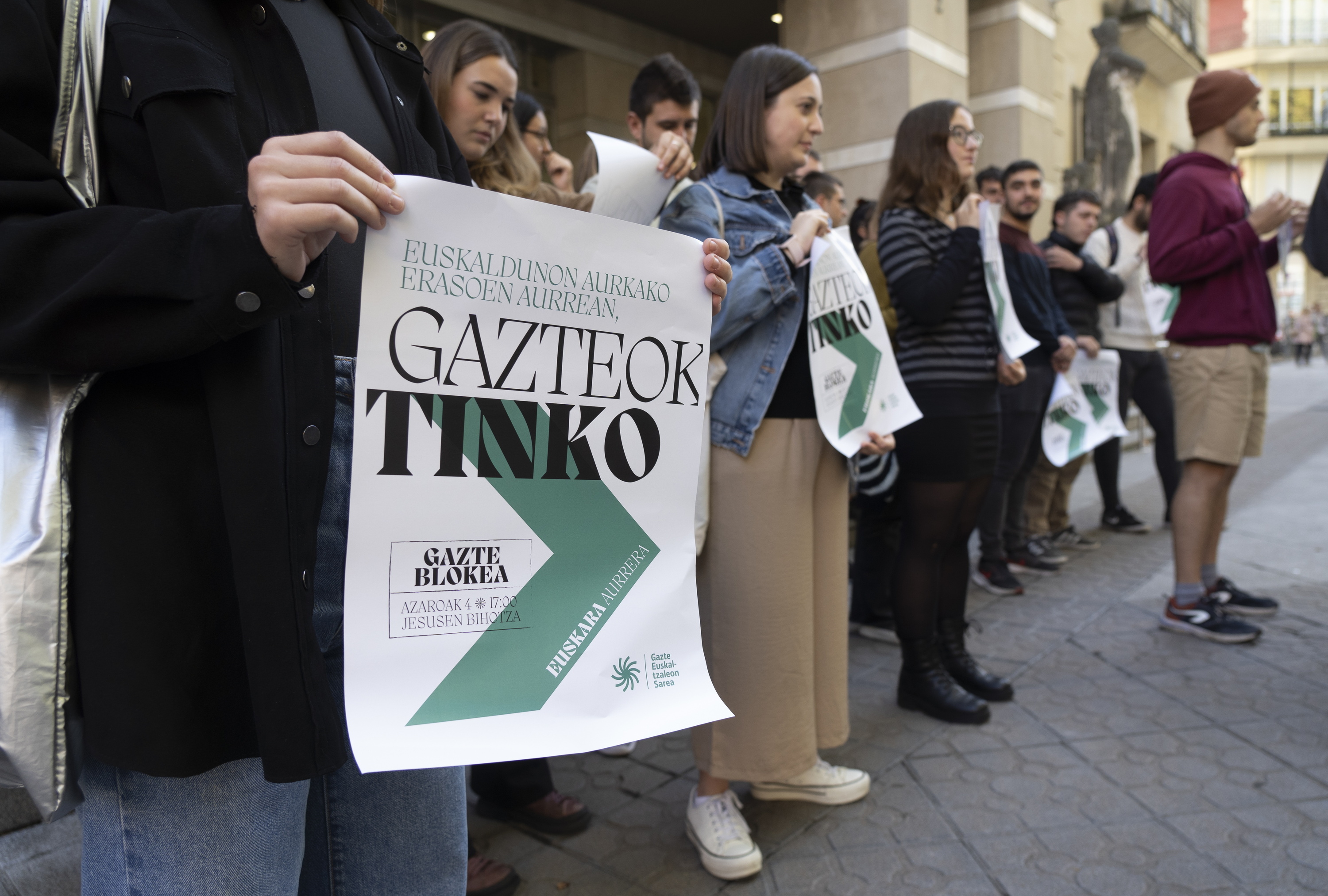 Gazte Euskaltzaleen Sareak antolatutako mobilizazio bat, artxiboko irudi batean. RAUL BOGAJO / FOKU