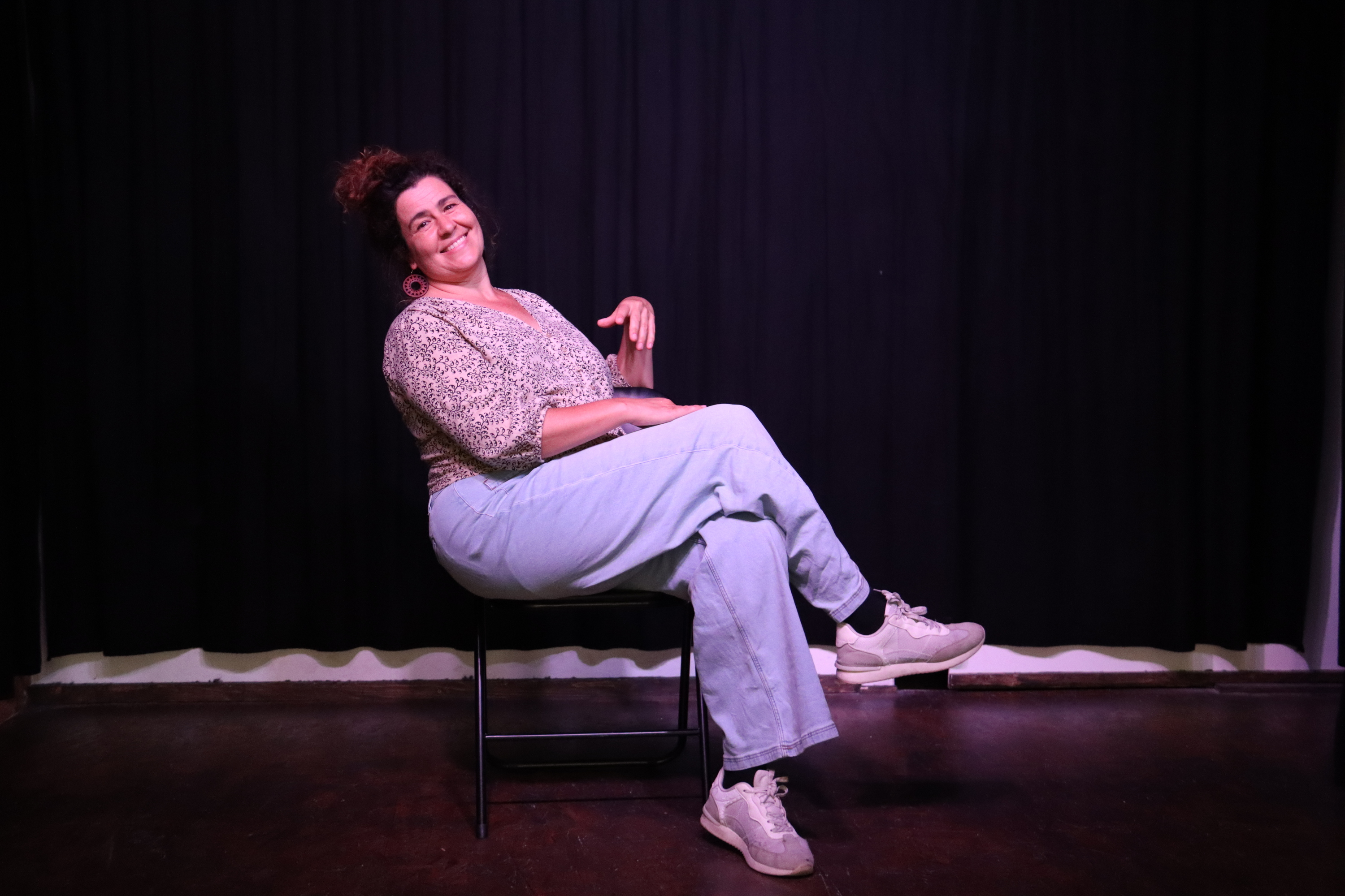 Bea Larrañaga clowna, maiatzaren 30ean, Tolosako Leidorren. LEYRE CARRASCO