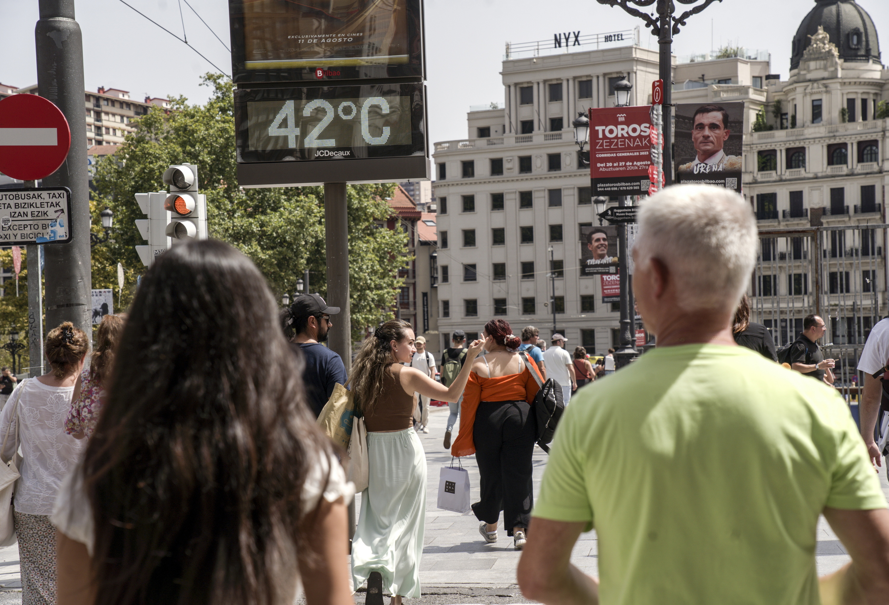 40 gradutik gorako tenperatura, 2023ko abuztuan, Bilbon. MARISOL RAMIREZ / FOKU