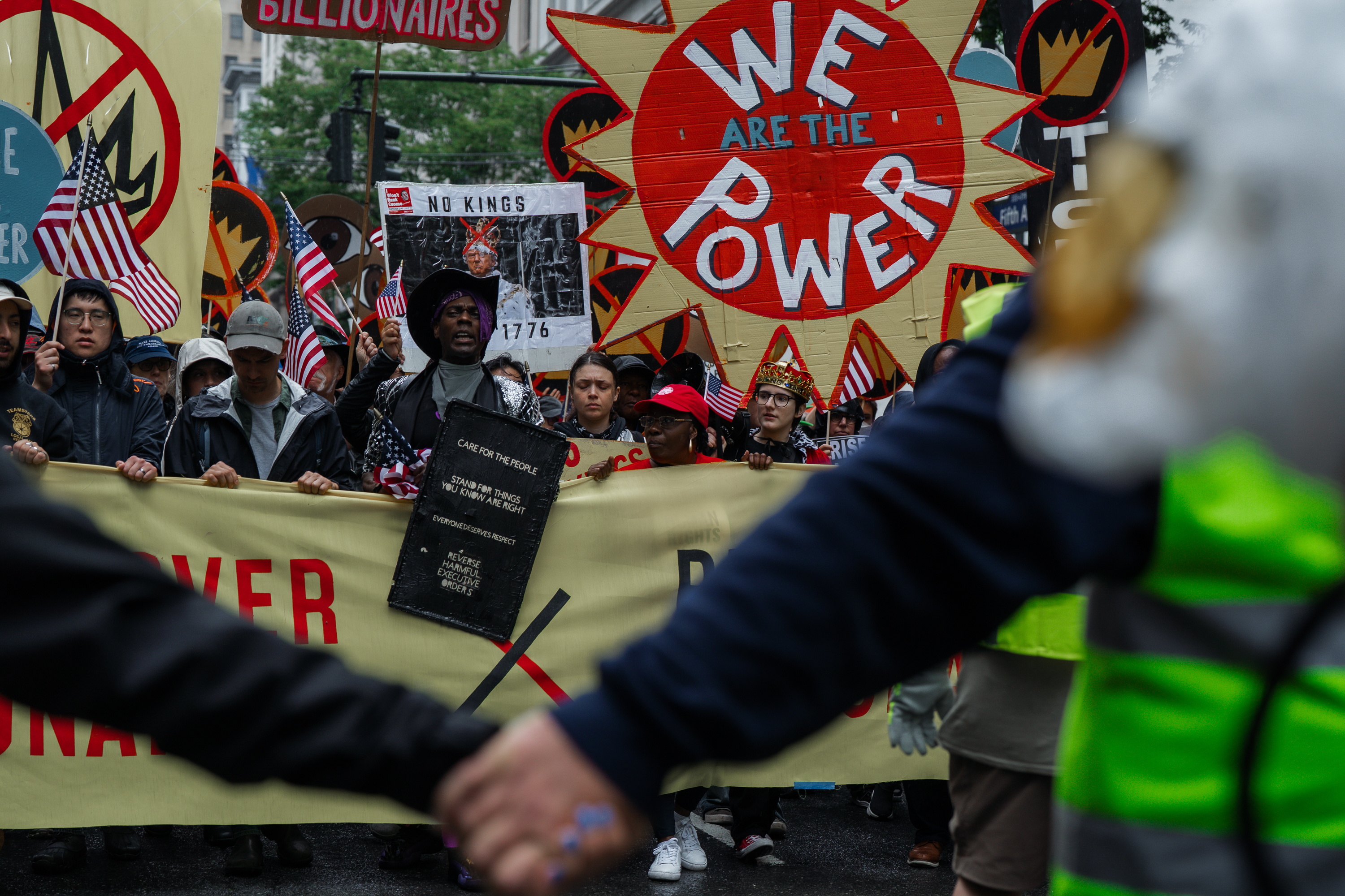 Trumpen migrazio politiken kontrako protesta bat New Yorken, joan den larunbatean. OLGA FEDOROVA / EFE