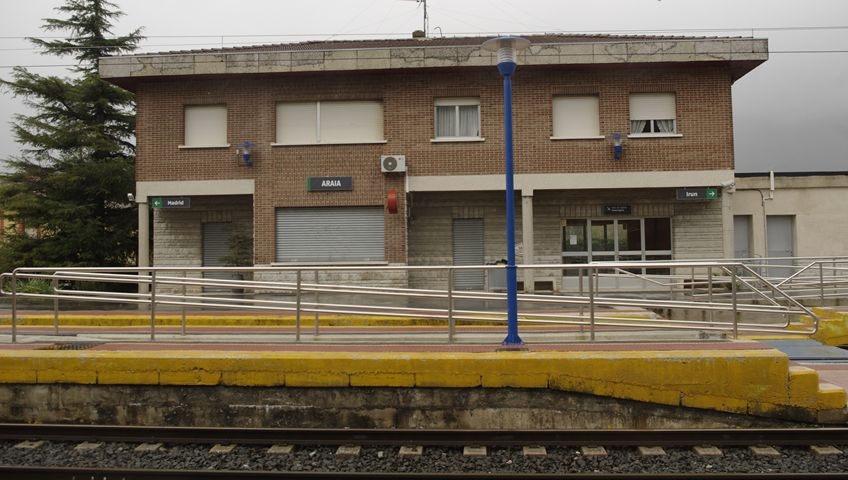 Araiako tren geltokia, artxiboko irudi batean. WIKIPEDIA