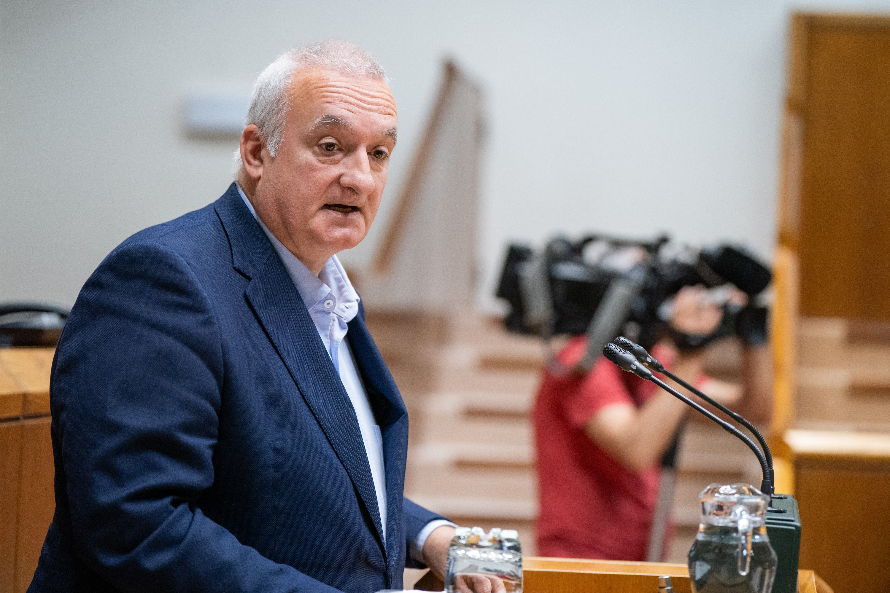 Xabier Barandiaran EAJko legebiltzarkidea, gaurko osoko bilkuran. ENDIKA PORTILLO / FOKU