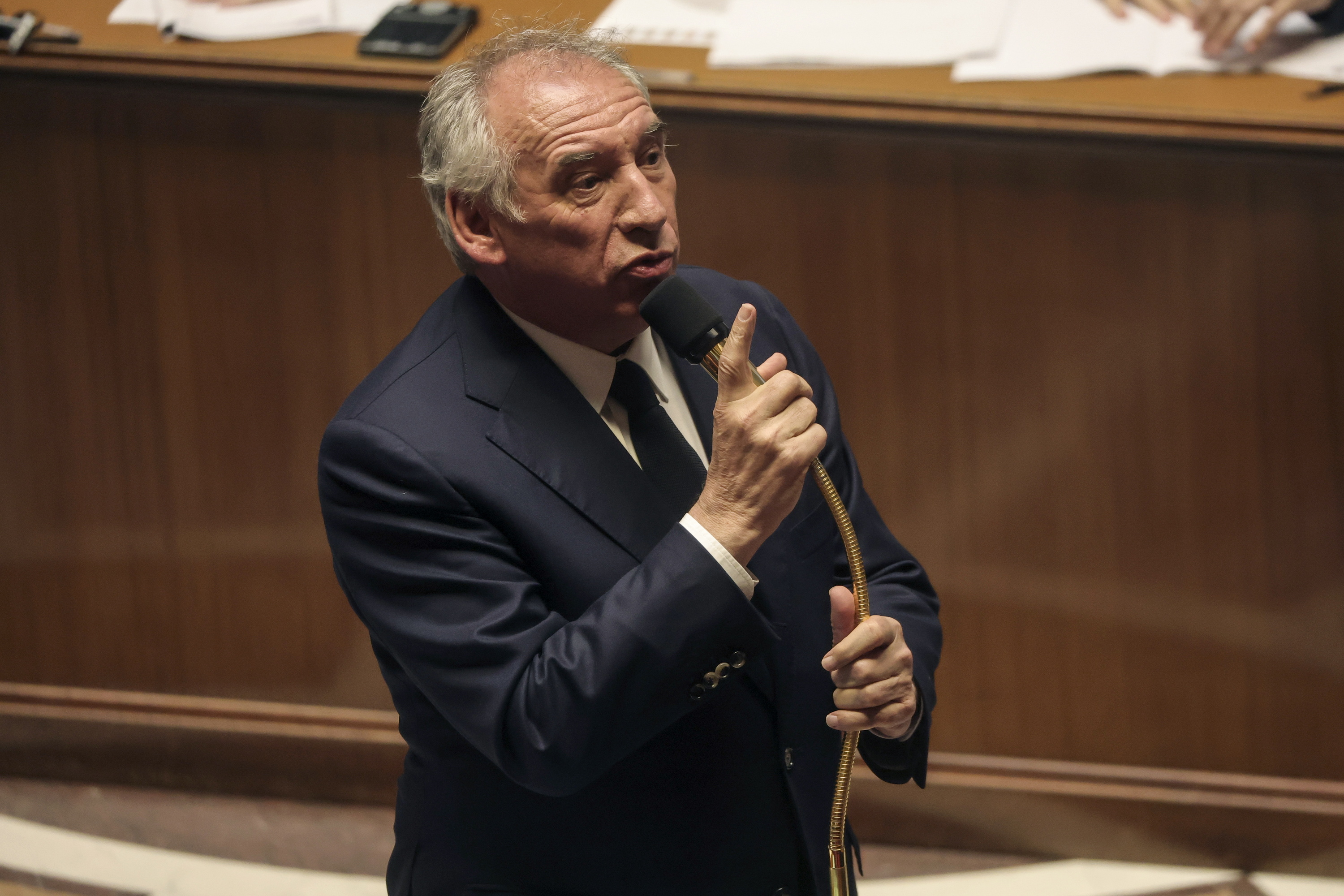 François Bayrou Frantziako lehen ministroa, Asanblea Nazionalean, maiatzean. TERESA SUAREZ / EFE