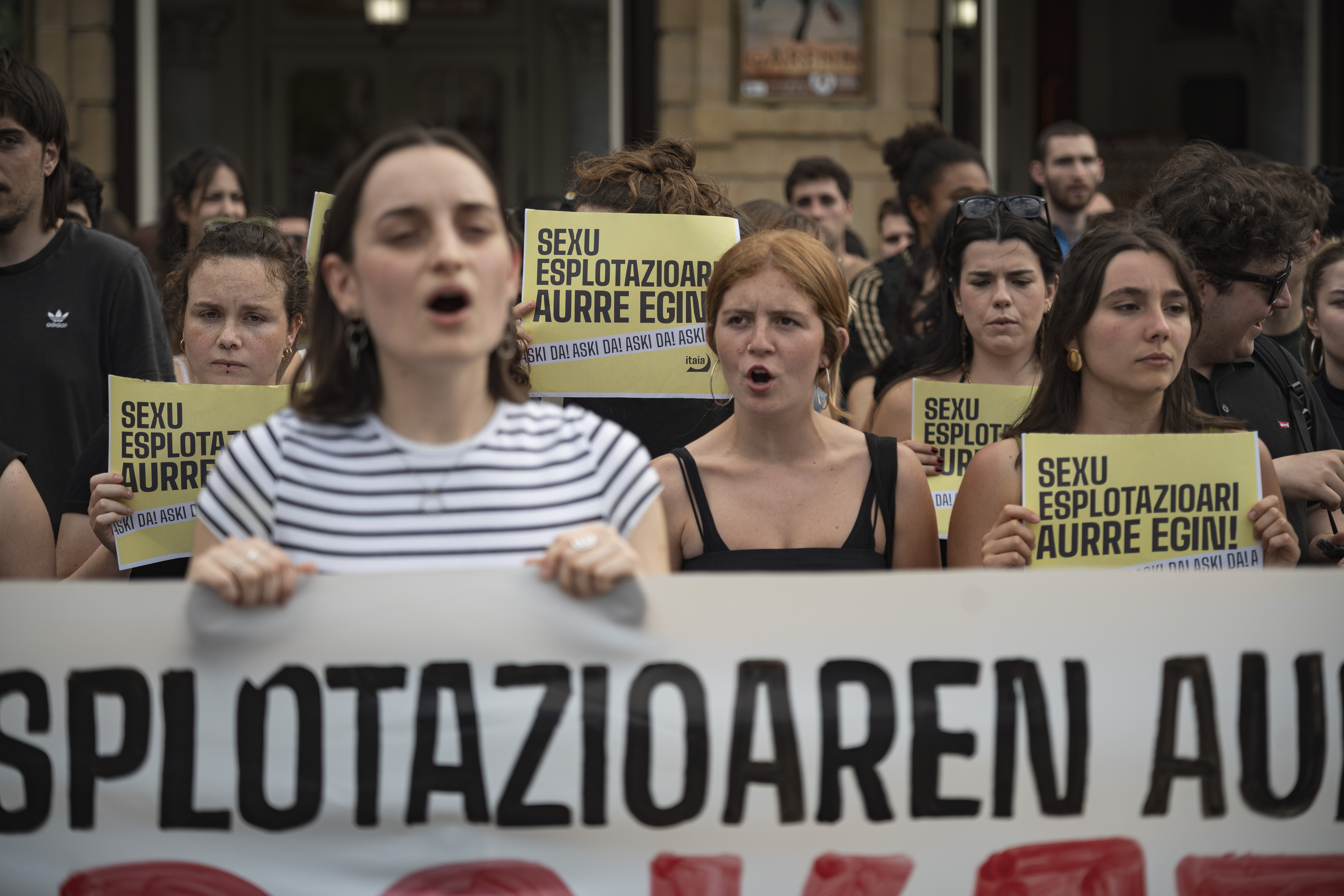 Euskal Herrian atzemandako sexu esplotazio sarea salatzeko Itaiak antolatutako mobilizazio bat, Bilbon. ARITZ LOIOLA / FOKU