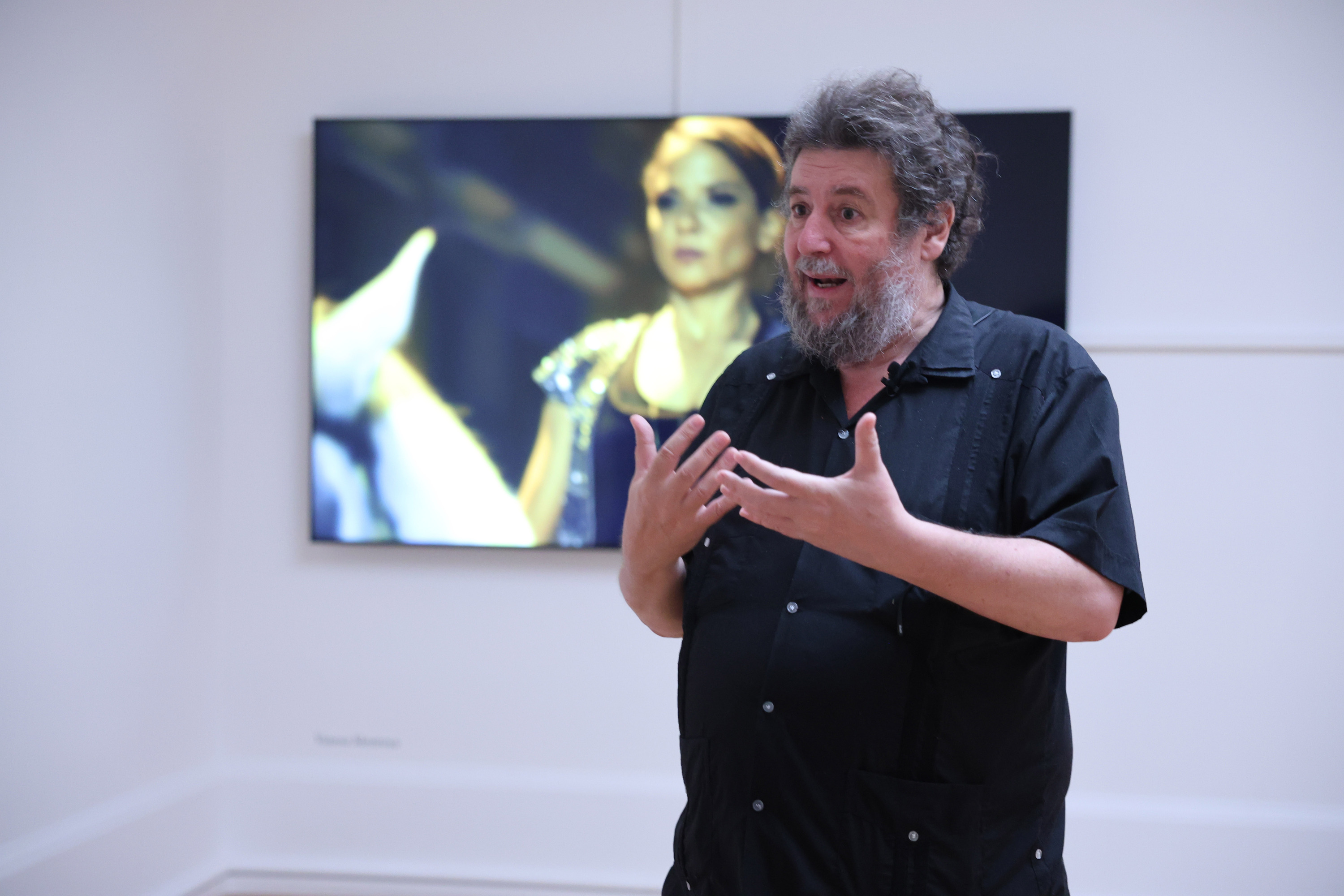 Pedro G. Romero artista, Bilboko Arte Ederren Museoan, 'Flamenkoak' erakusketa aurkezten. OSKAR MATXIN EDESA / FOKU