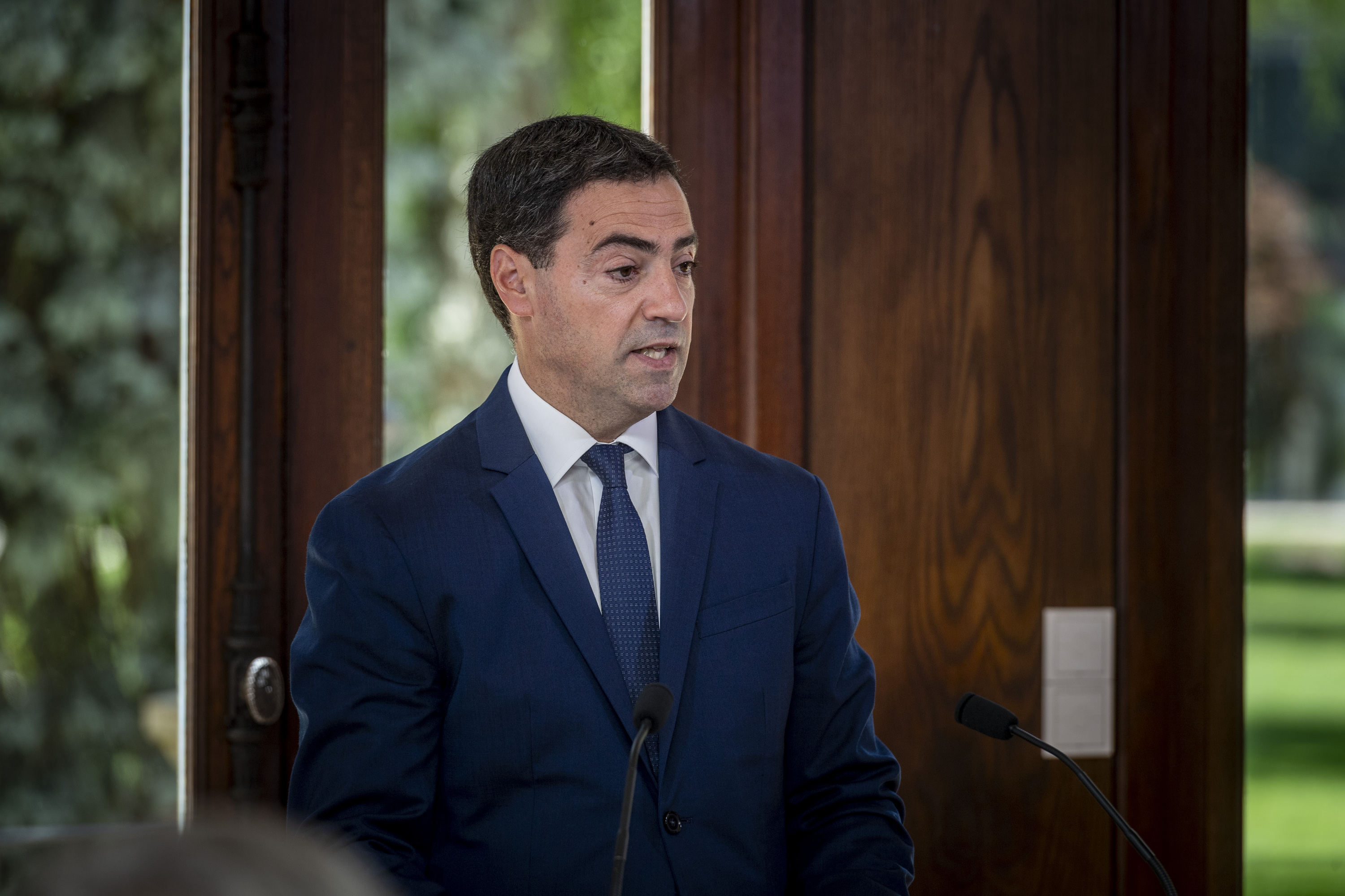 Imanol Pradales, asteon, Jaurlaritzaren lehen urteurreneko ekitaldian. JAIZKI FONTANEDA / FOKU