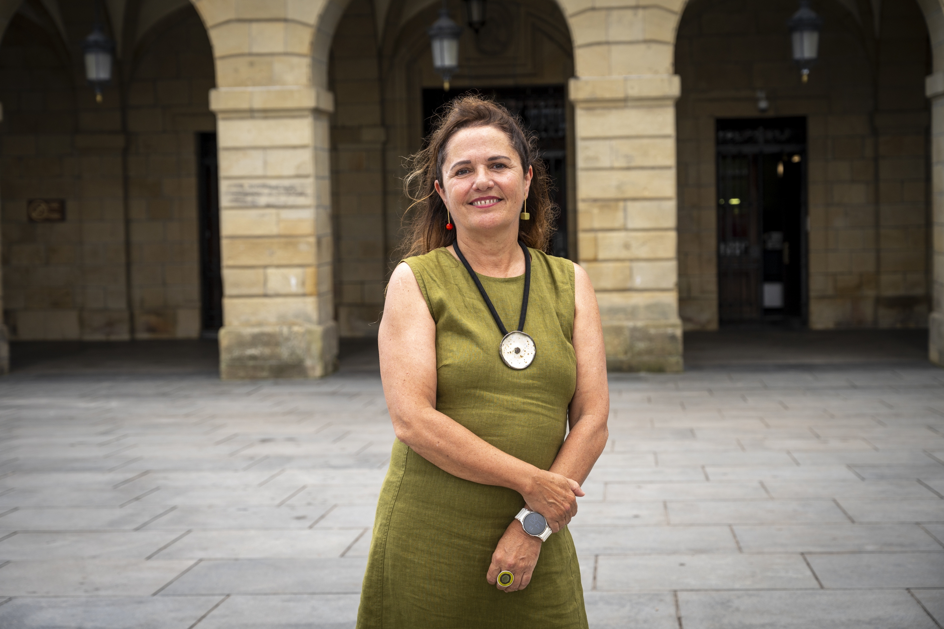Maite Bergara, Irungo San Joan plazan. GORKA RUBIO / FOKU