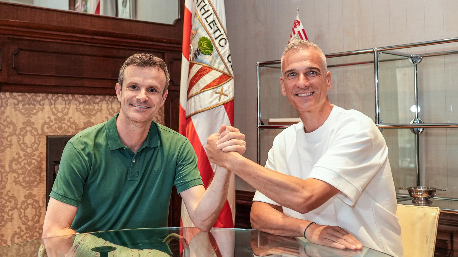 Jon Uriarte eta Javi Lerga. ATHLETIC