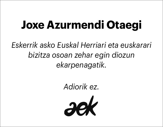 Joxe Azurmendi 2x2 AEK