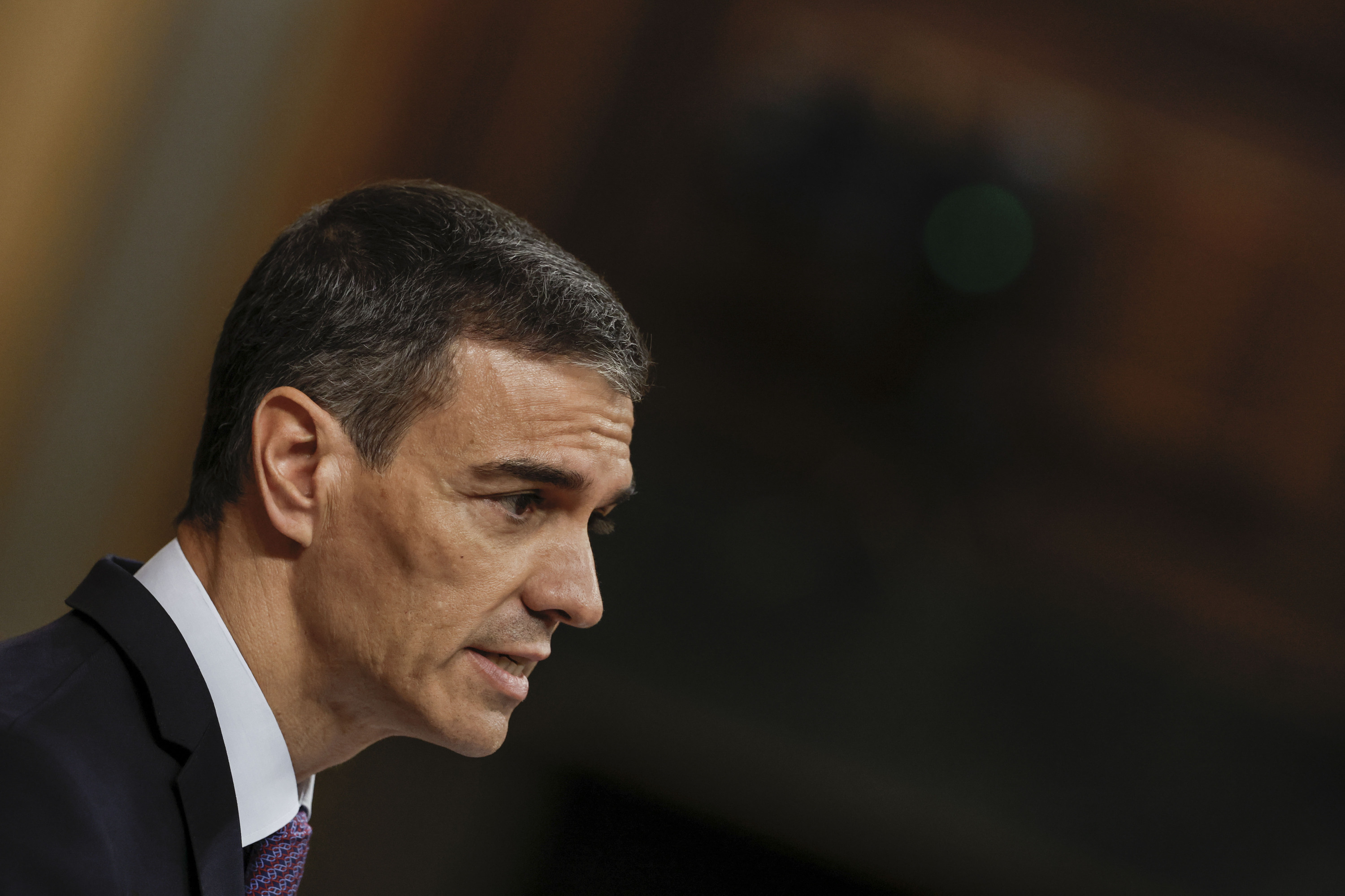 Pedro Sanchez Espainiako presidentea, gaur, Diputatuen Kongresuan. JAVIER LIZON/EFE