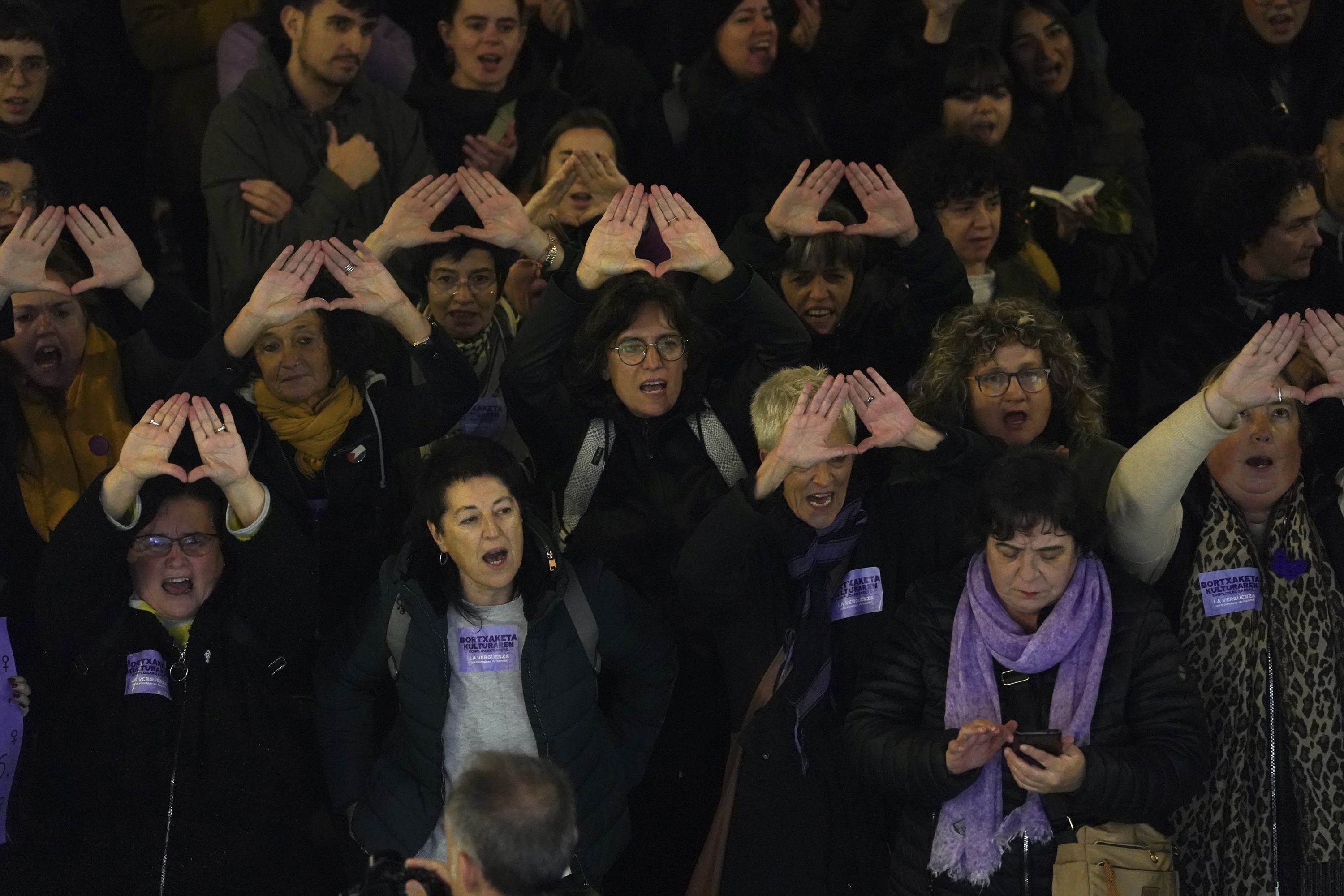Indarkeria matxistaren kontrako mobilizazio bat, iaz. MONIKA DEL VALLE / FOKU