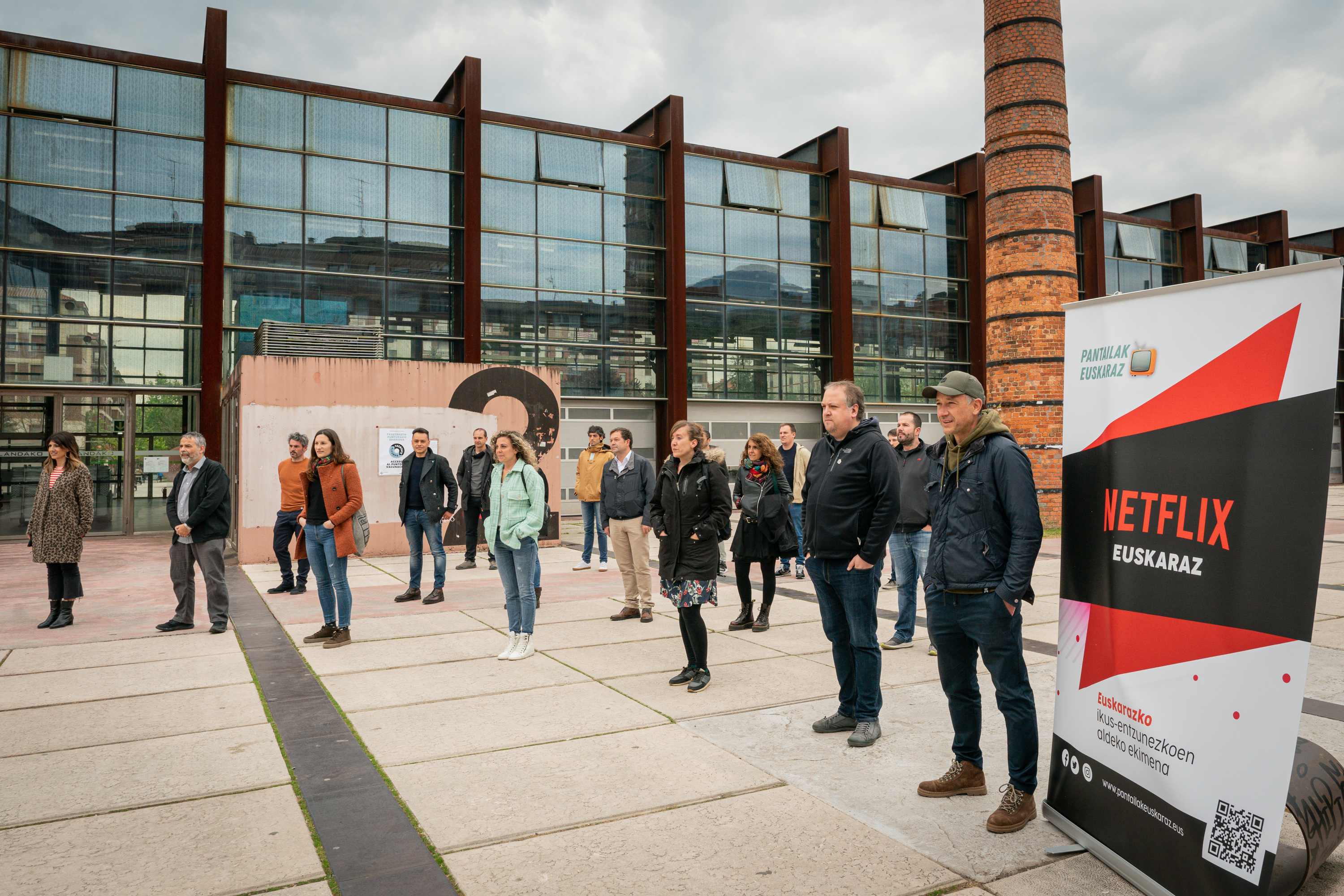 Netflix Euskaraz-en agerraldia, 2021ean, Durangon. ENDIKA PORTILLO / FOKU