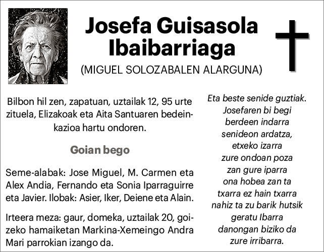 JOSEFA GUISASOLA IBAIBARRIAGA 2x2