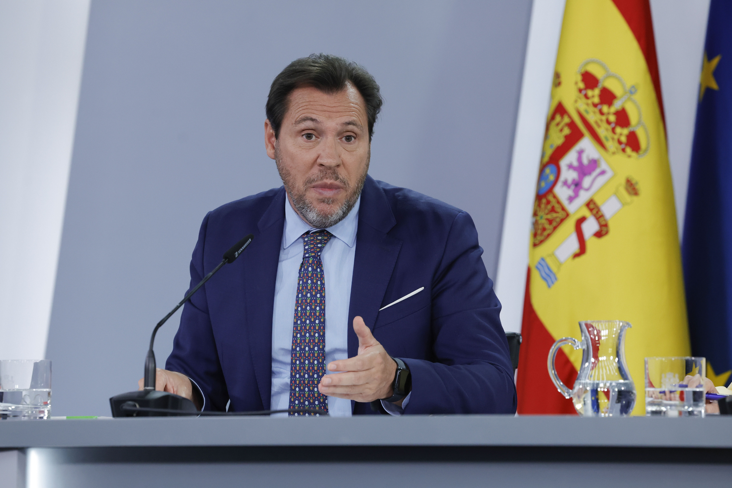 Oscar Puente Espainiako Gobernuko Garraio ministroa, astearte honetan. ZIPI / EFE