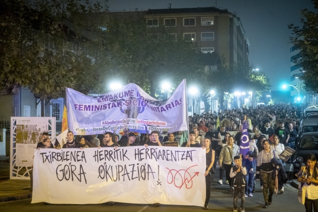 (ID_14402462) (Gorka Rubio/@FOKU) 2024-11-02, Sestao. Txirbilenea, emakume migratzaileak harrera egiten duen zentroa, kaleratzearen...