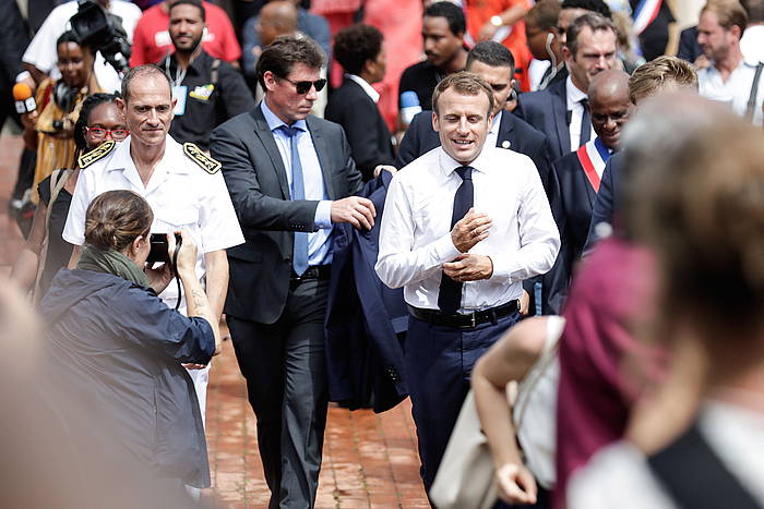 Emmanuel Macron, iaz, Saint Pierren, Martinikan. THOMAS SAMSON, EFE