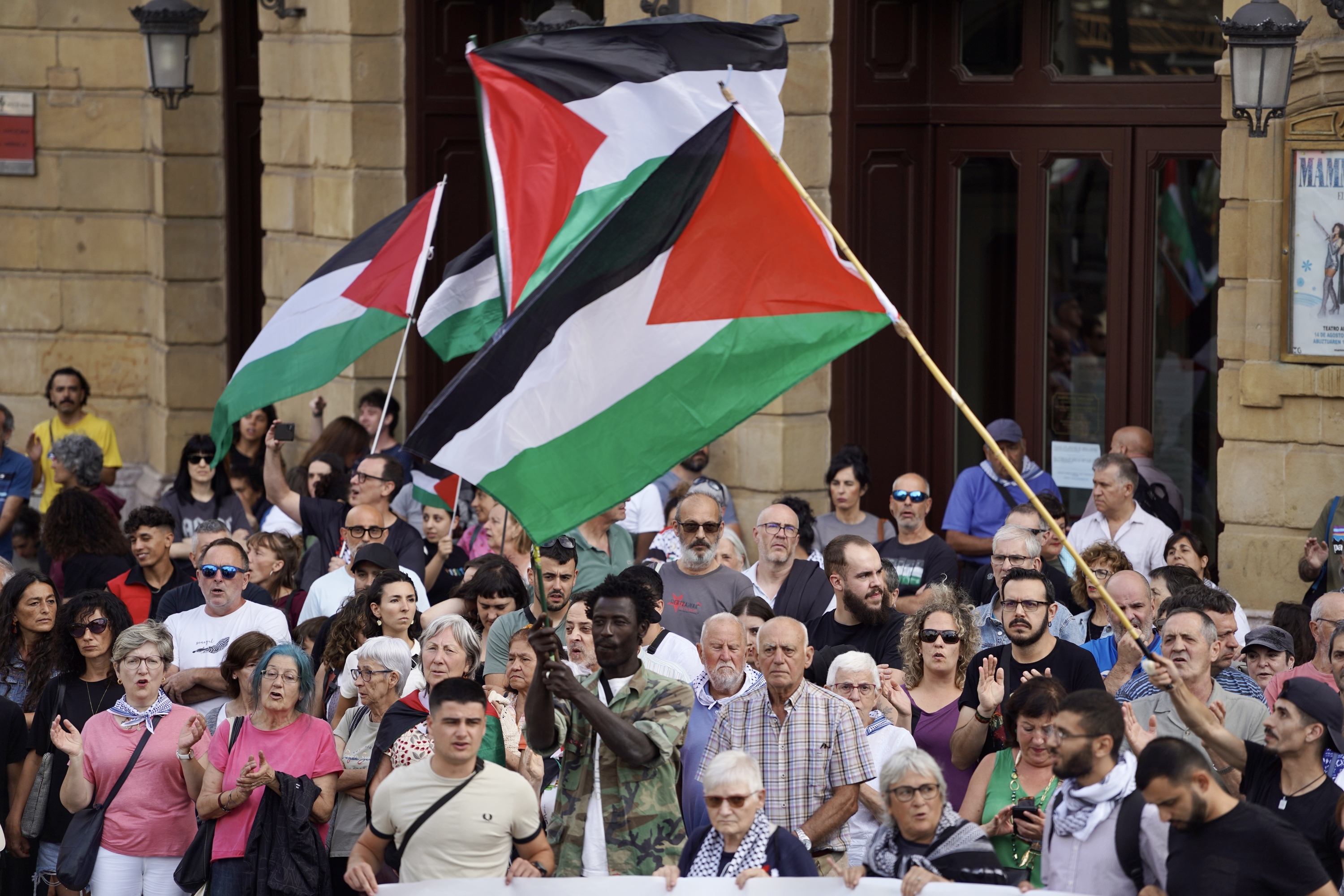 Palestinarekin Elkartasuna plataformaren elkarretaratze bat, Bilbon. MONIKA DEL VALLE/ FOKU