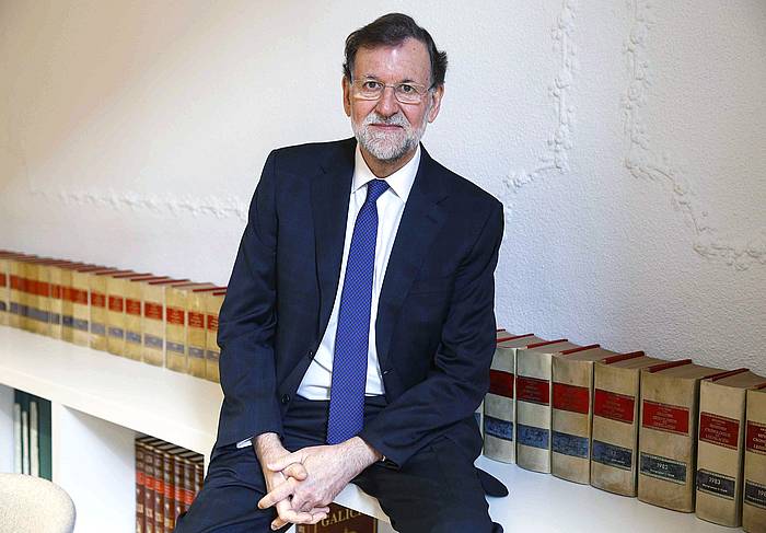 Mariano Rajoy Espainiako gobernuburu ohia, Madrilen, egunotan Eferi emandako elkarrizketan. PACO CAMPOS, EFE