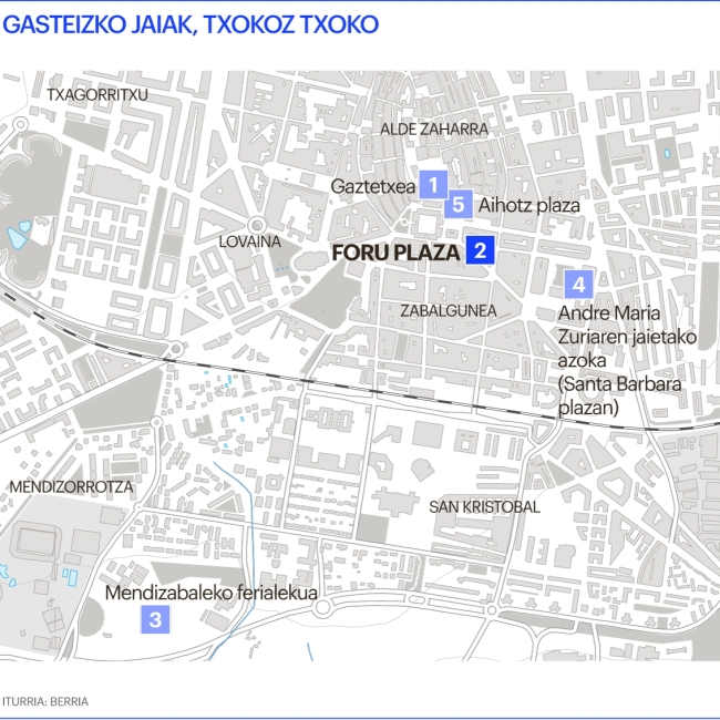 Gasteizko jaiak. Foru plaza Gasteizko jaiak. Foru plaza
