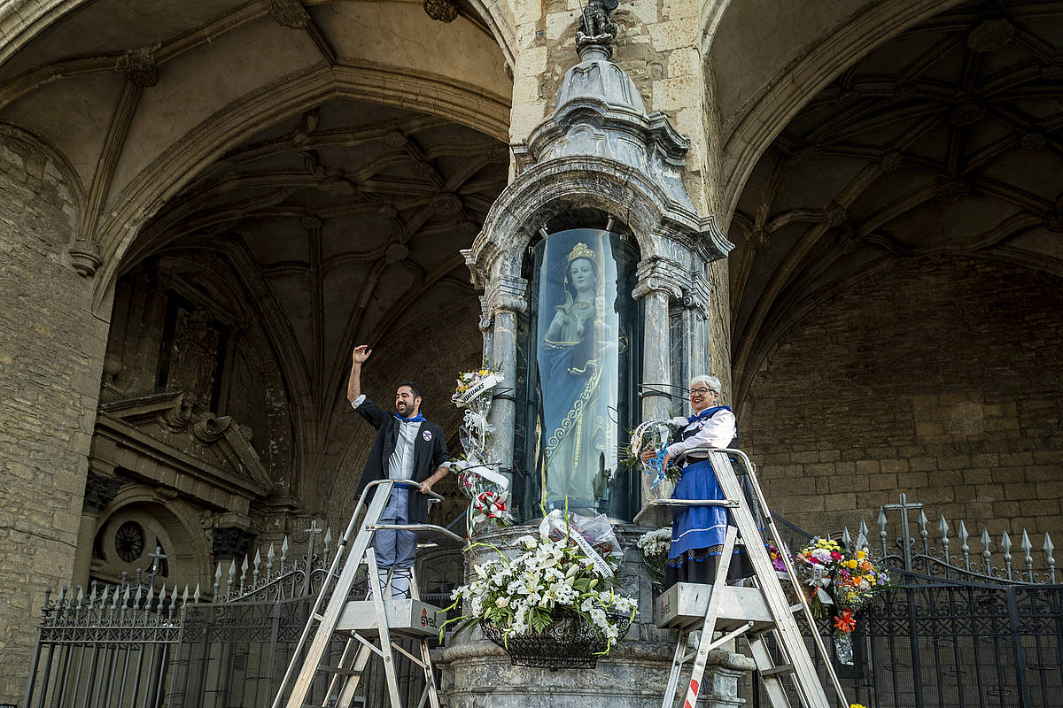 Andre Maria Zuriaren horma hobia, Gasteizko San Migel elizan. JAIZKI FONTANEDA / FOKU