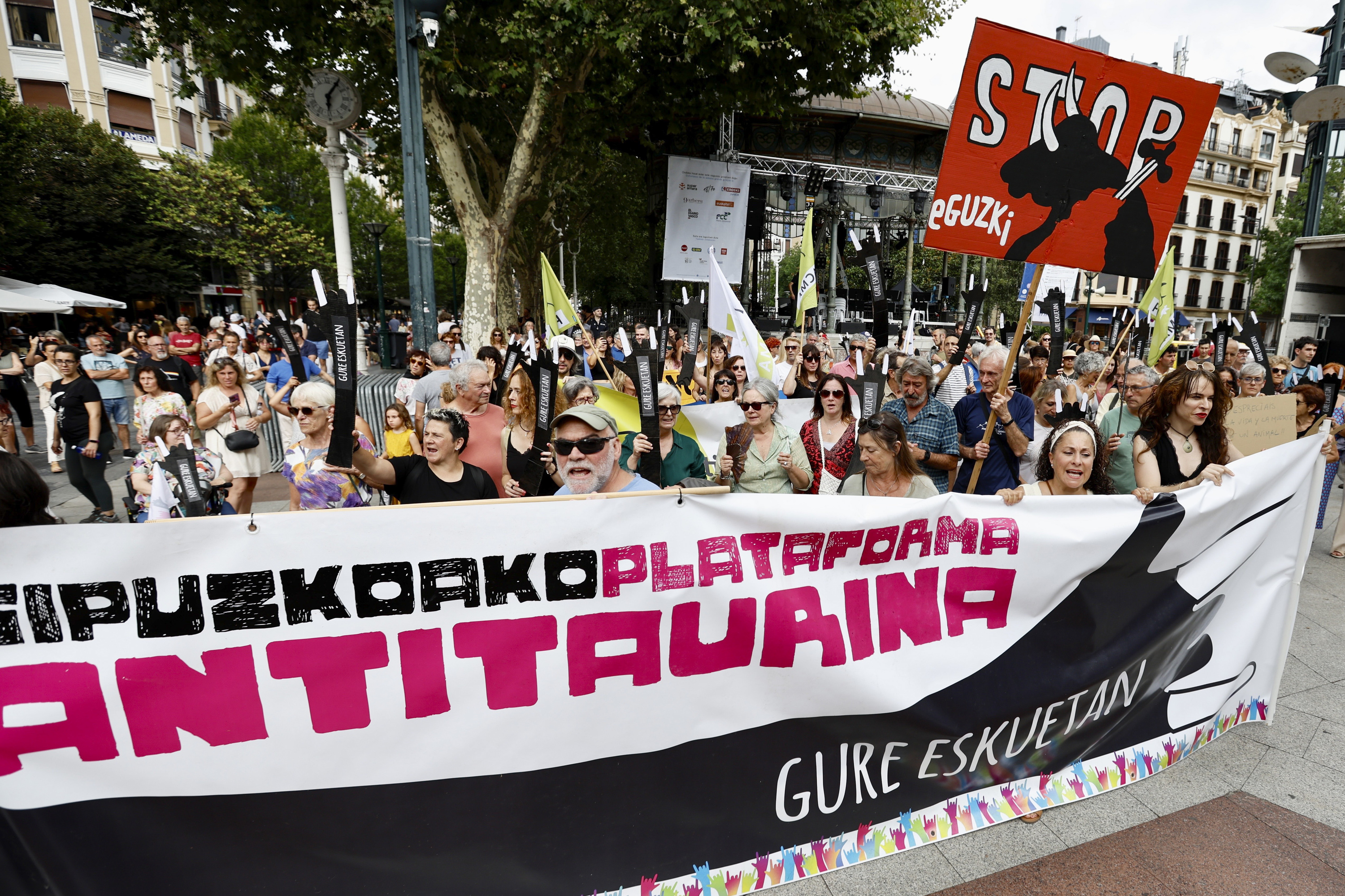 Gipuzkoako Plataforma Antitaurinoaren manifestazio bat. JAVI COLMENERO / EFE