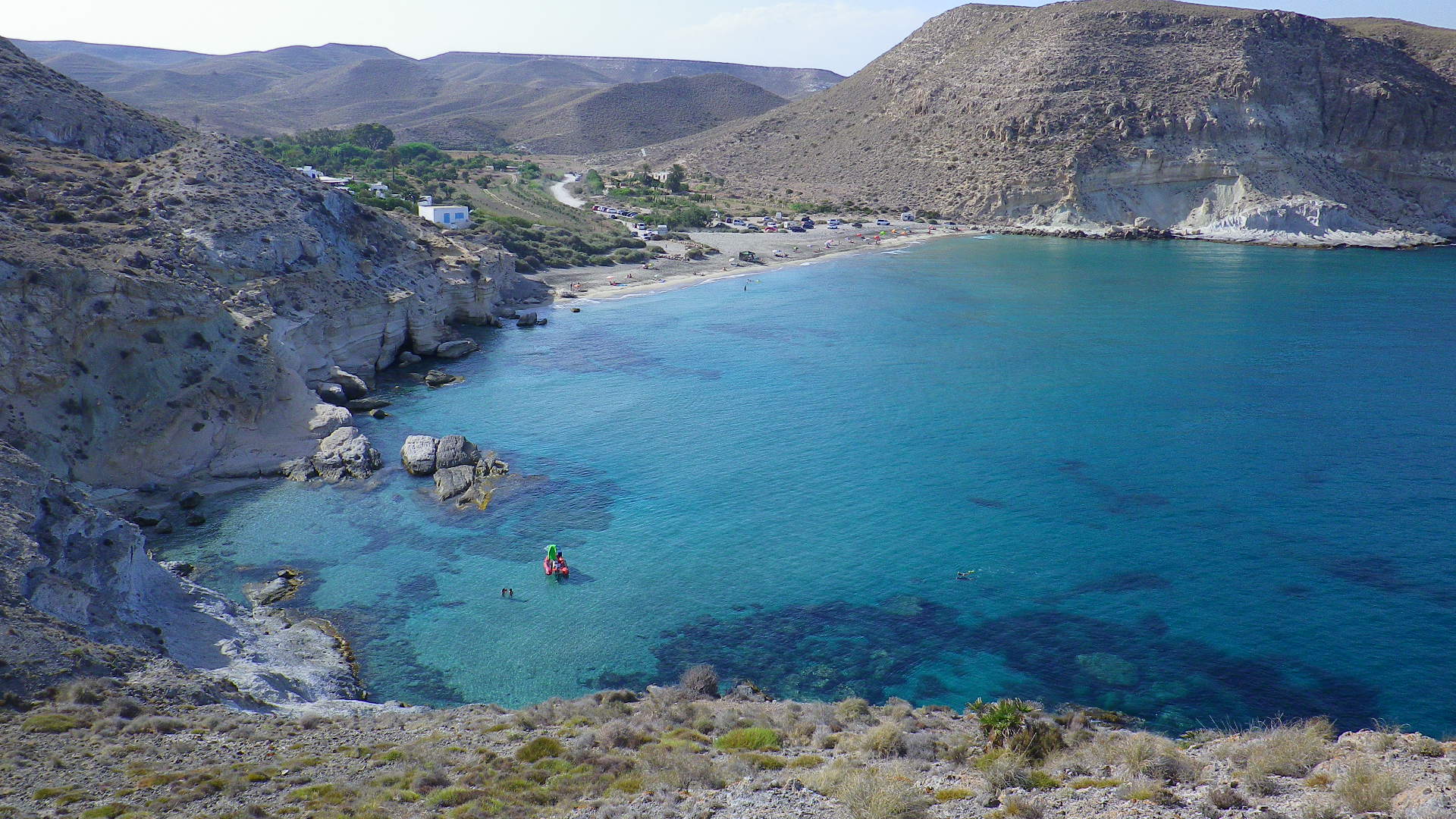 Almeriako Cabo de Gata natur parkeko Cala del Plomo hondartza, Espainian. ANE ESTRELLA