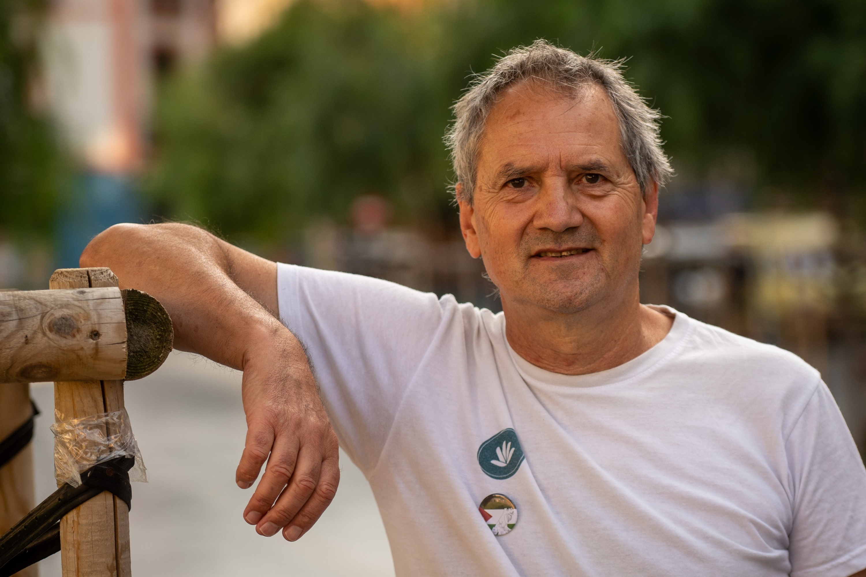 Dani Goñi, aurreko astean, Donostiako Katalunia plazan. GORKA RUBIO / FOKU