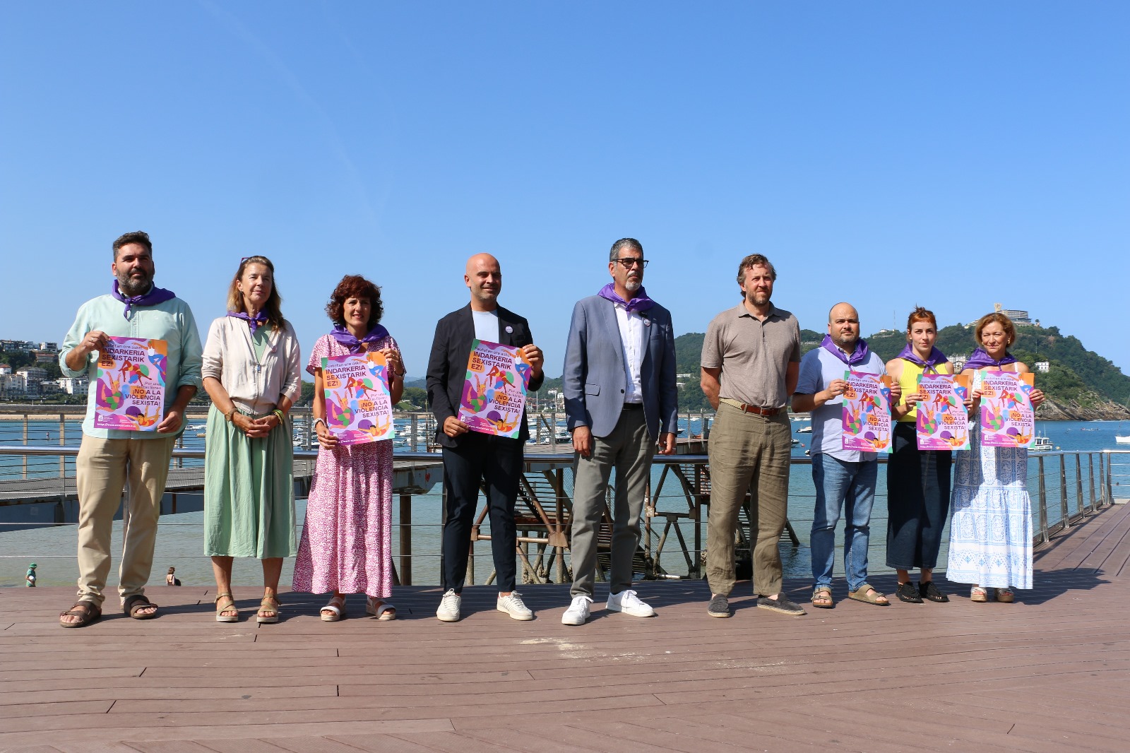 Donostiako Udaleko ordezkariak, gaurko aurkezpenean. DONOSTIAKO UDALA