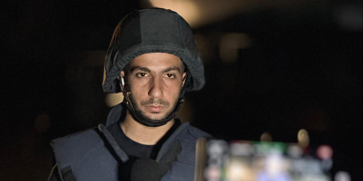 Anas al-Xarif kazetariaren erretratu bat, X-ko haren kontuan. ANAS AL SHARIF