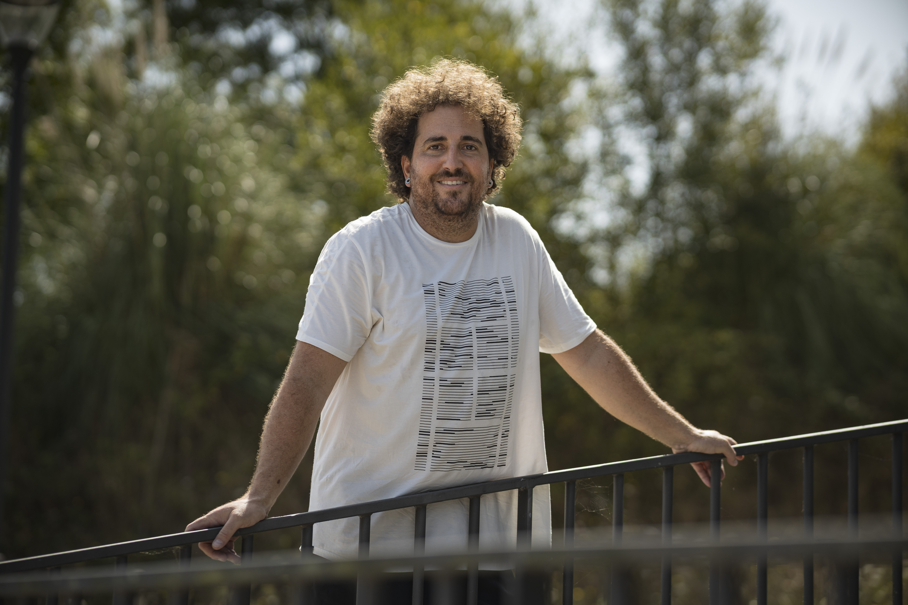 Rodrigo Lacasa OrainBi zirku konpainiako kidea, abuztuaren 8an, Mungian. ARITZ LOIOLA / FOKU