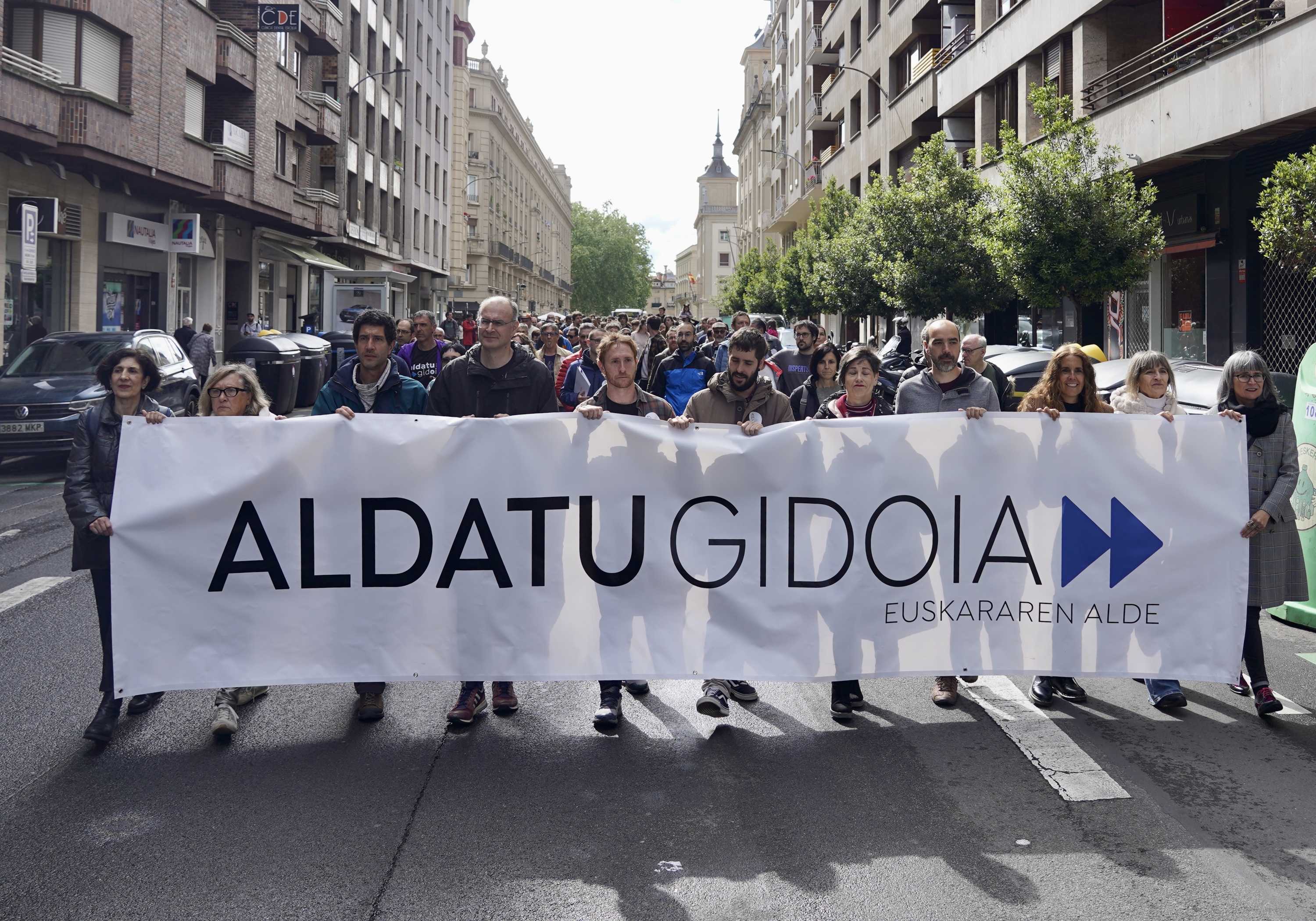 Aldatu Gidoia taldearen protesta bat, artxiboko irudi batean. MONIKA DEL VALLE / FOKU