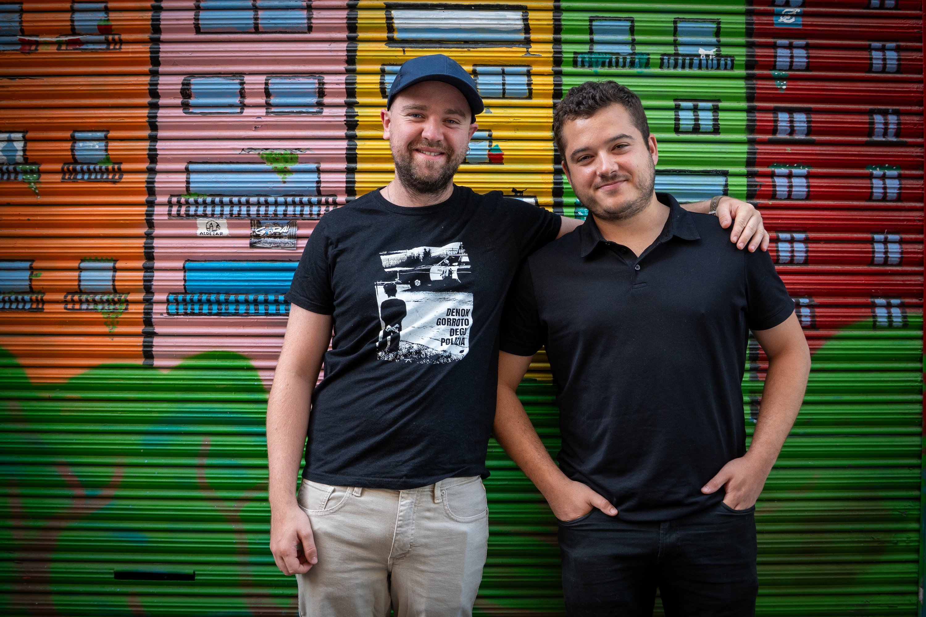 Asier Cabodevilla eta Oskitz Ruiz, abuztuaren 8an, Iruñean. AITOR KARASATORRE / FOKU